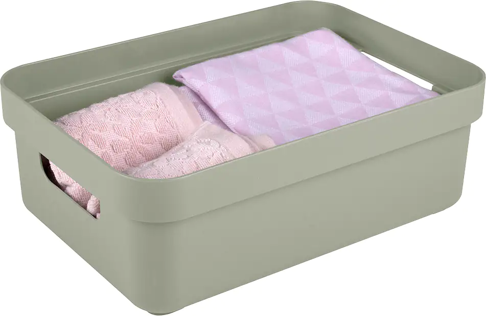 Sunware Aufbewahrungsbox Sigma Home mit Griffen 35,2 x 25,3 cm 9 L hellgrün