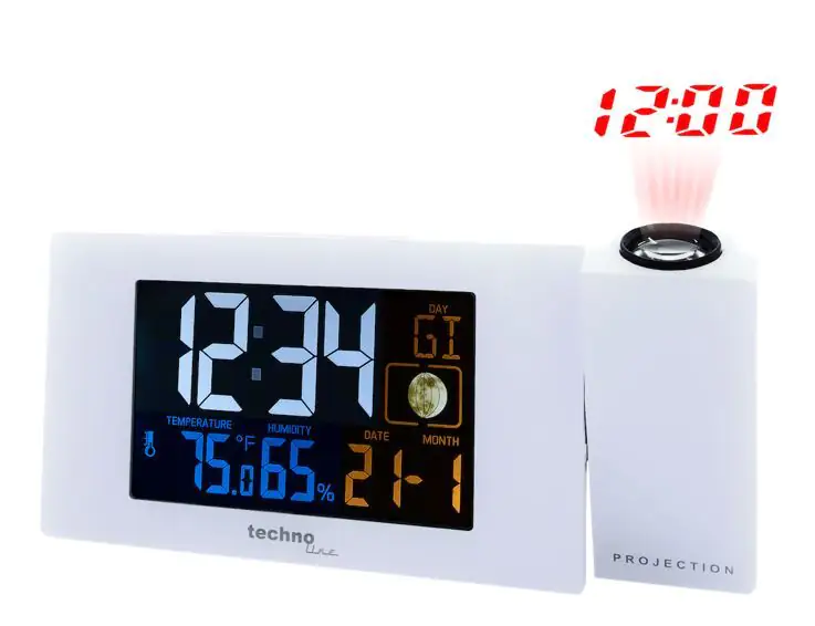 Technoline Projektions-Funkwecker WT 537 weiß