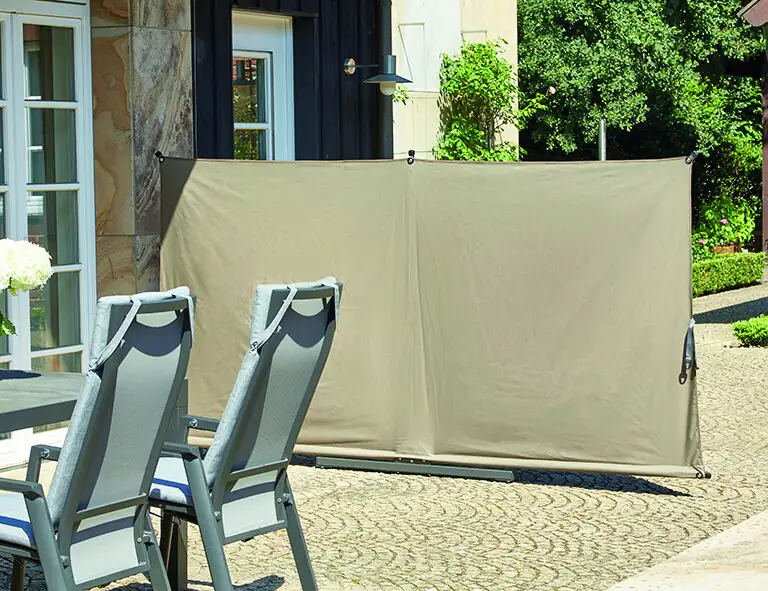 Siena Garden Sichtschutz Ben 150x280 cm taupe Gestell aus Stahl,Polyester