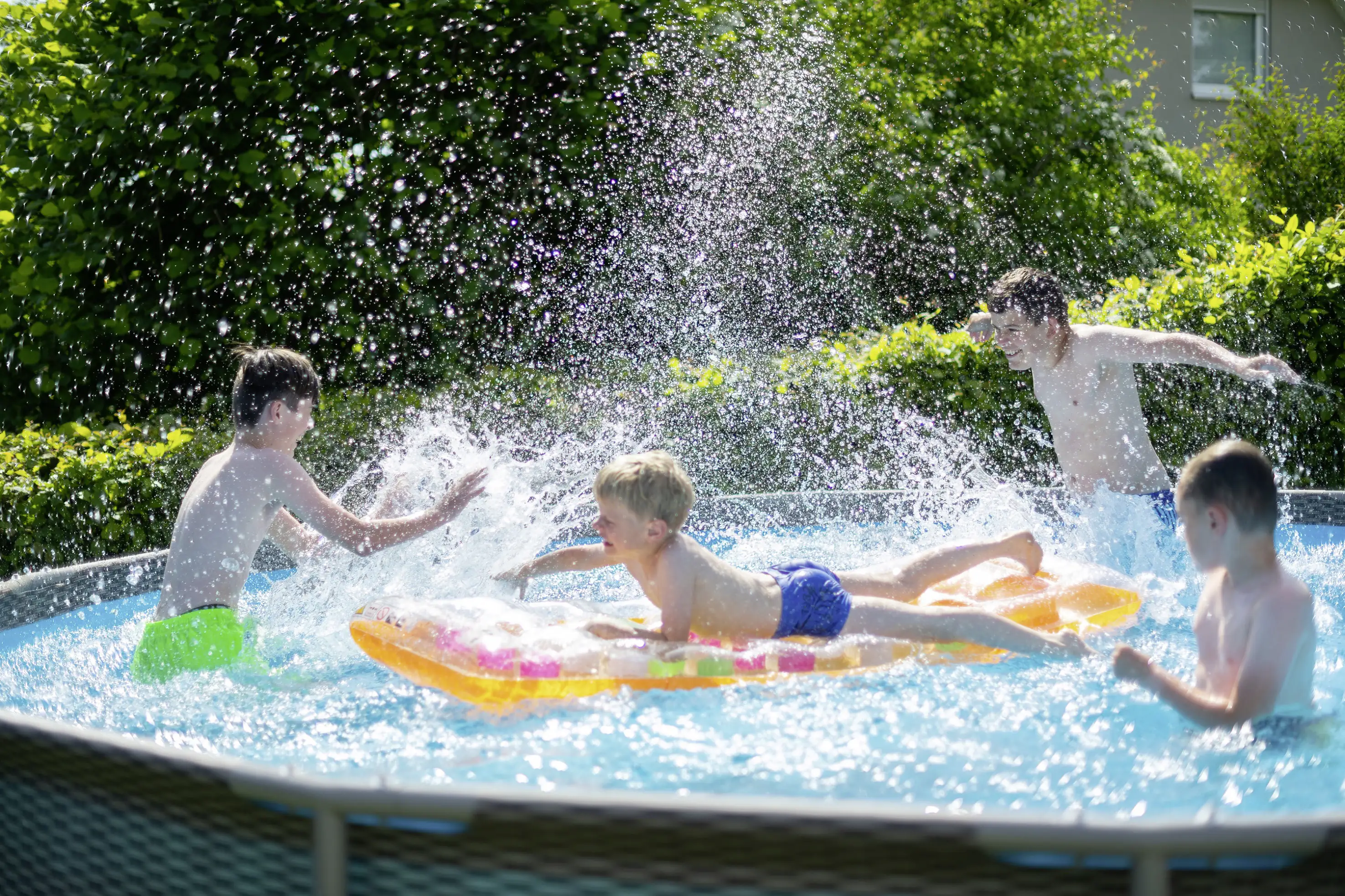 Summer Waves Rundpool Active Frame Swimmingpool Ø 457 x 106 cm, braun