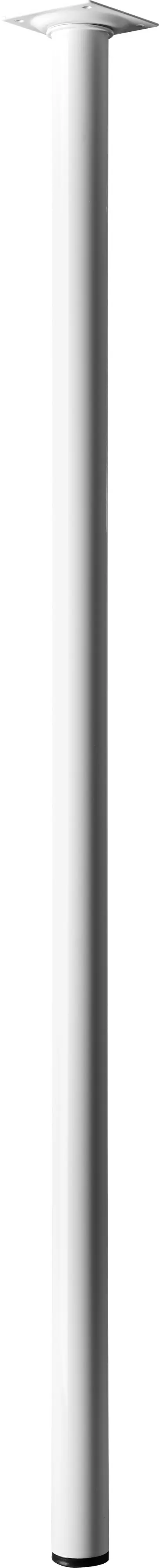 Hettich Tischbein 3,0 x 80 cm Stahl weiß - 1 Stück
