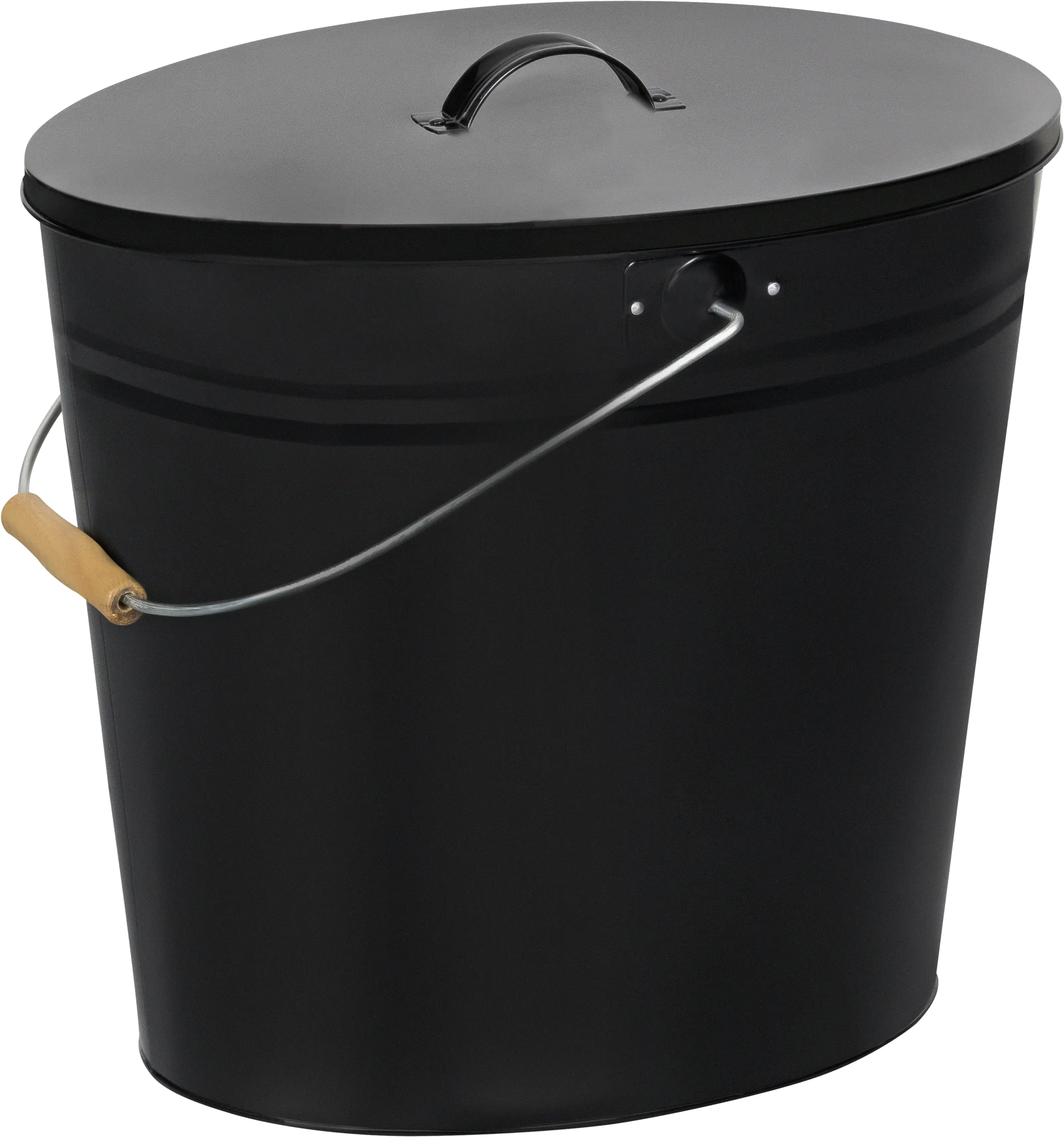 Ascheimer mit Deckel verzinkt, 15 L