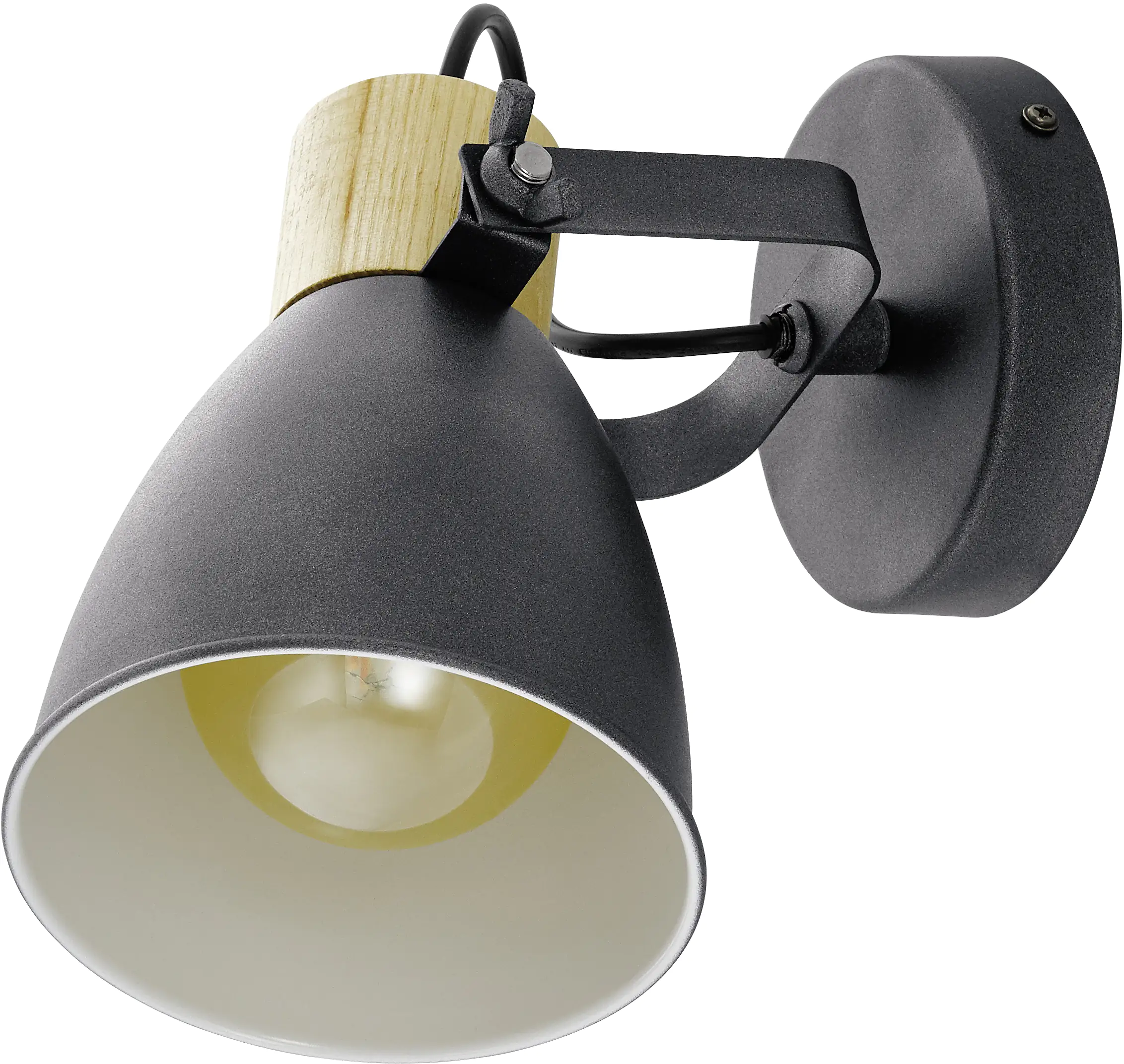 Eglo 1er Spot Coswarth schwarz-creme-braun 20 x 14 cm E27