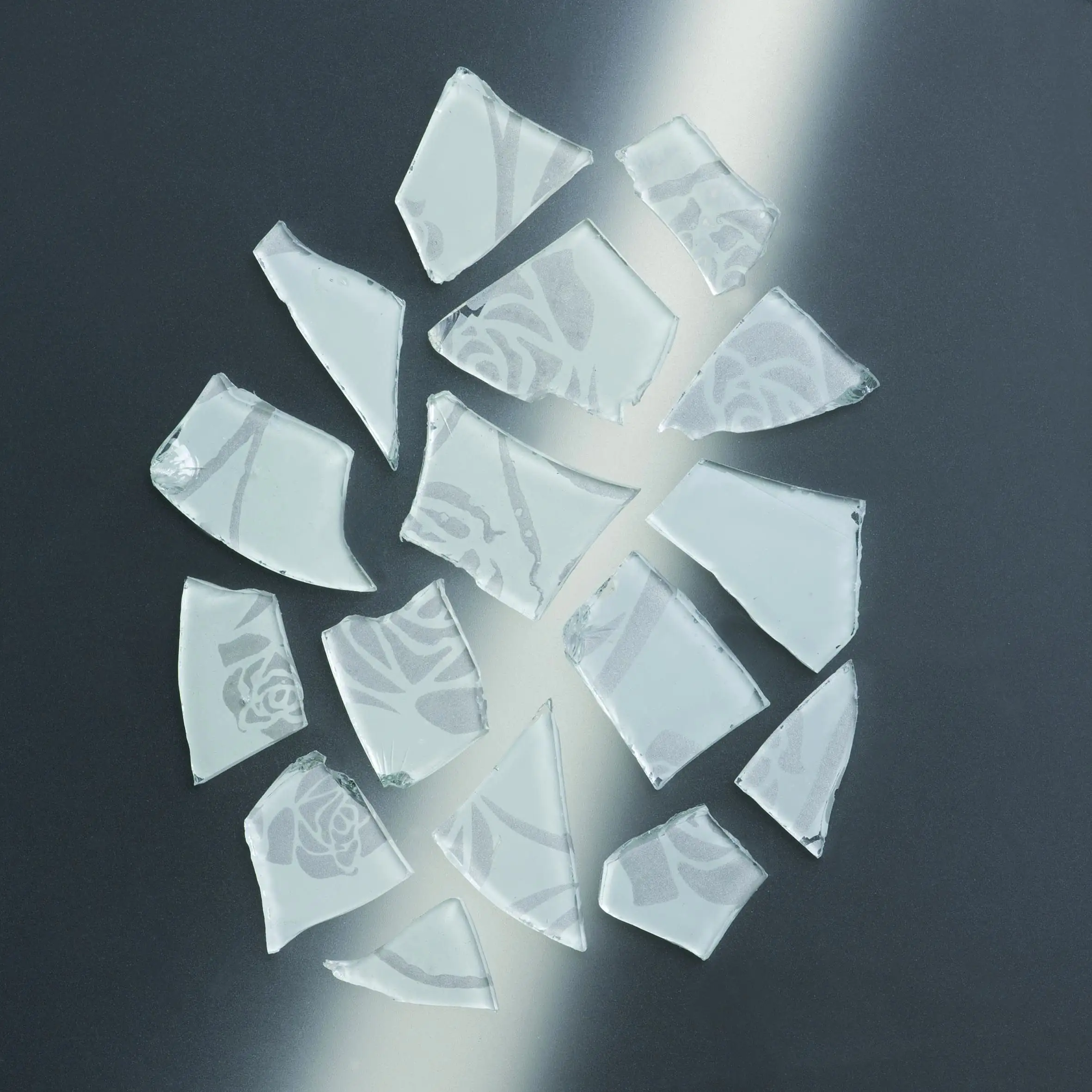 Retro-Mosaic 100g 2mm stark, weiss/silber