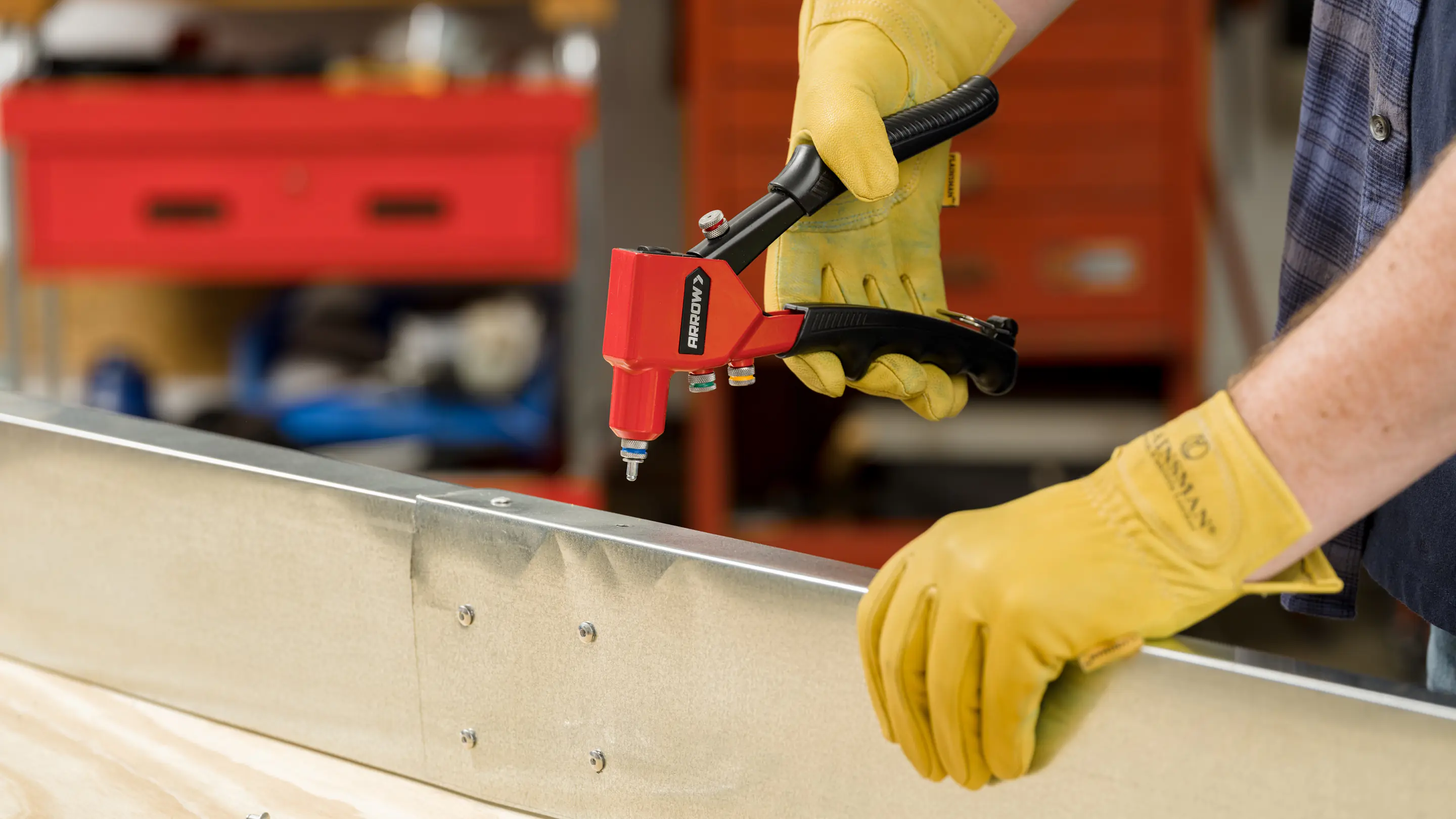 Arrow Blindnietzange RT188 Set 20,8 cm inkl. 100 Nieten, 4 HSS-Bohrer & 4 passende Mundstücke