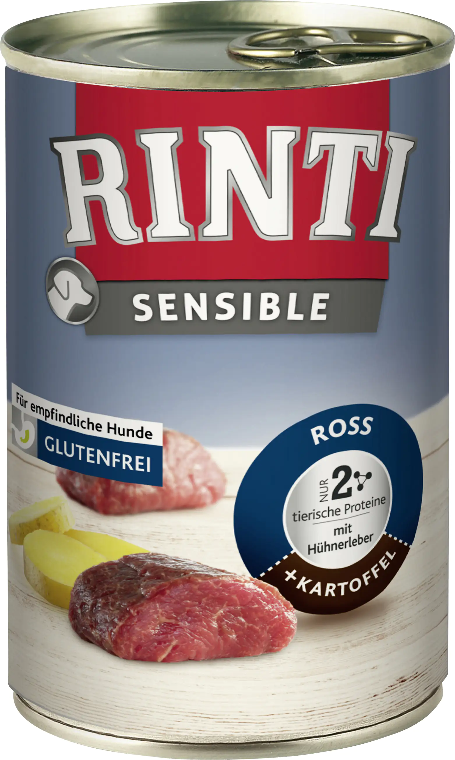 Rinti Sensible Hundenassfutter Adult getreidefrei 400 g Ross & Kartoffel