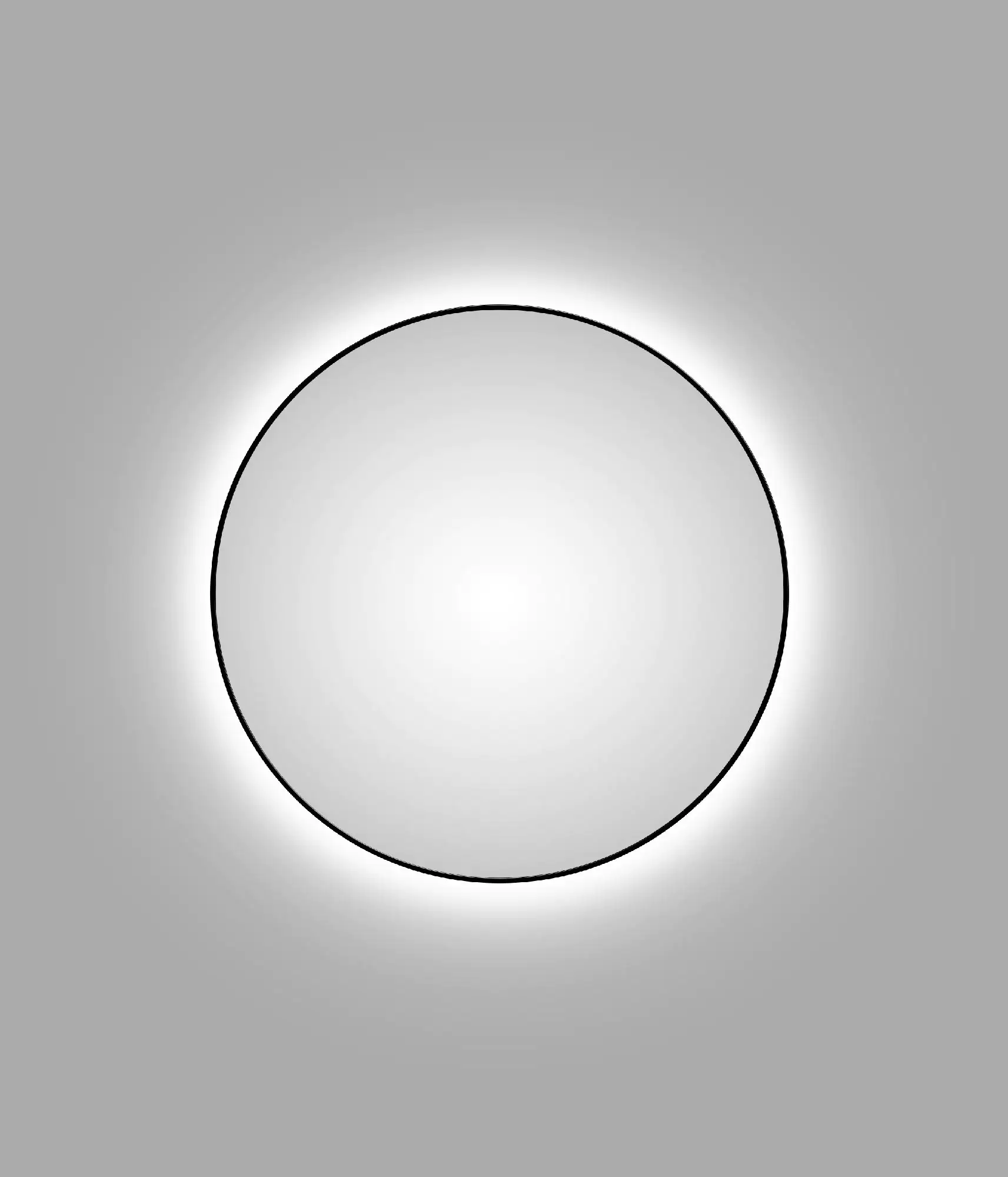 DSK LED Lichtspiegel Silver Globo Ø120 cm, schwarz