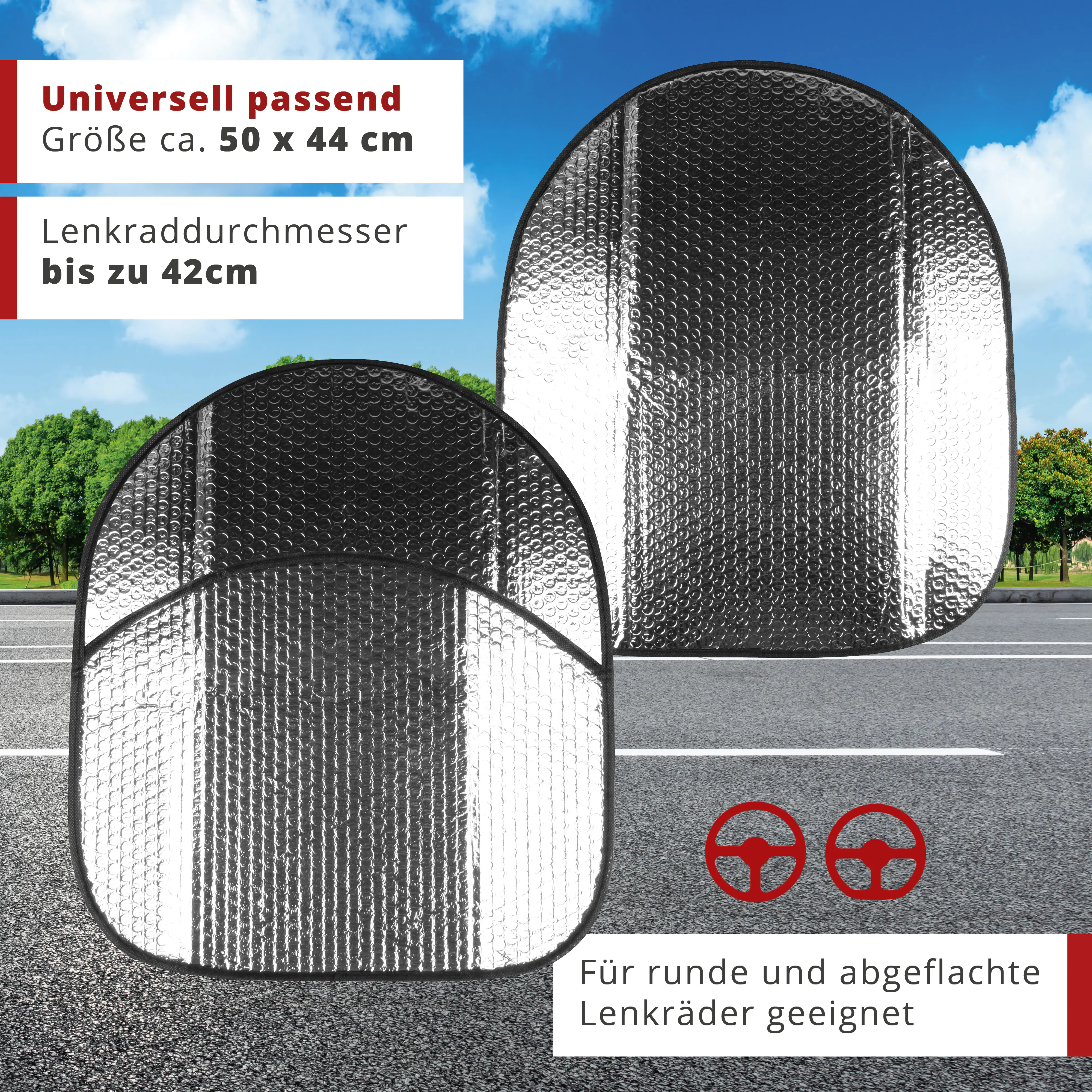 Walser Lenkradschutz Thermo silber 50x44cm