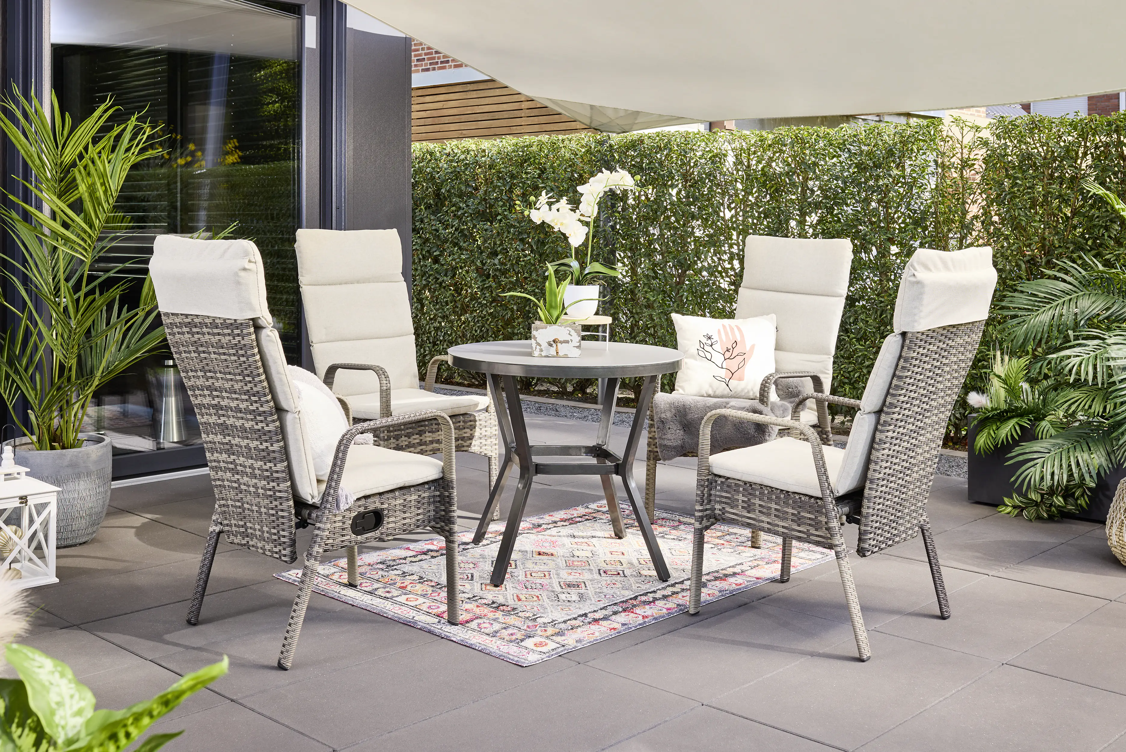 TrendLine Gartentisch Aluminium Pero Ø 80 cm anthrazit