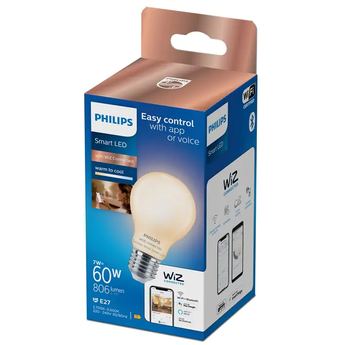 Philips Smart LED Leuchtmittel Tunable White A60 E27 Birnenform 7 W