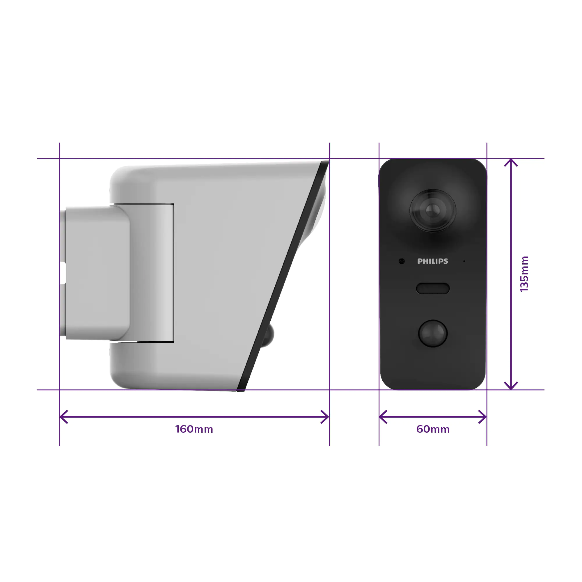 Philips Kamera WelcomeEye View motorisierte und vernetzte Außenkamera