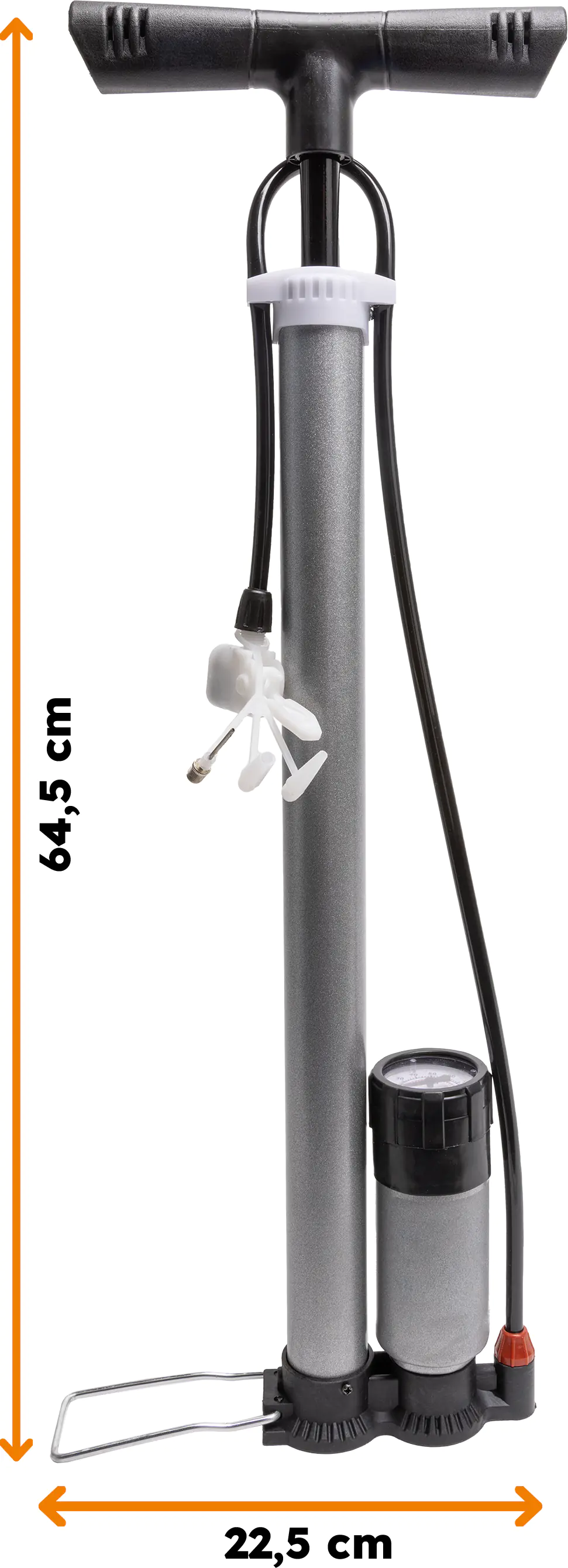 TrendLine Standluftpumpe mit Manometer bis 7 bar