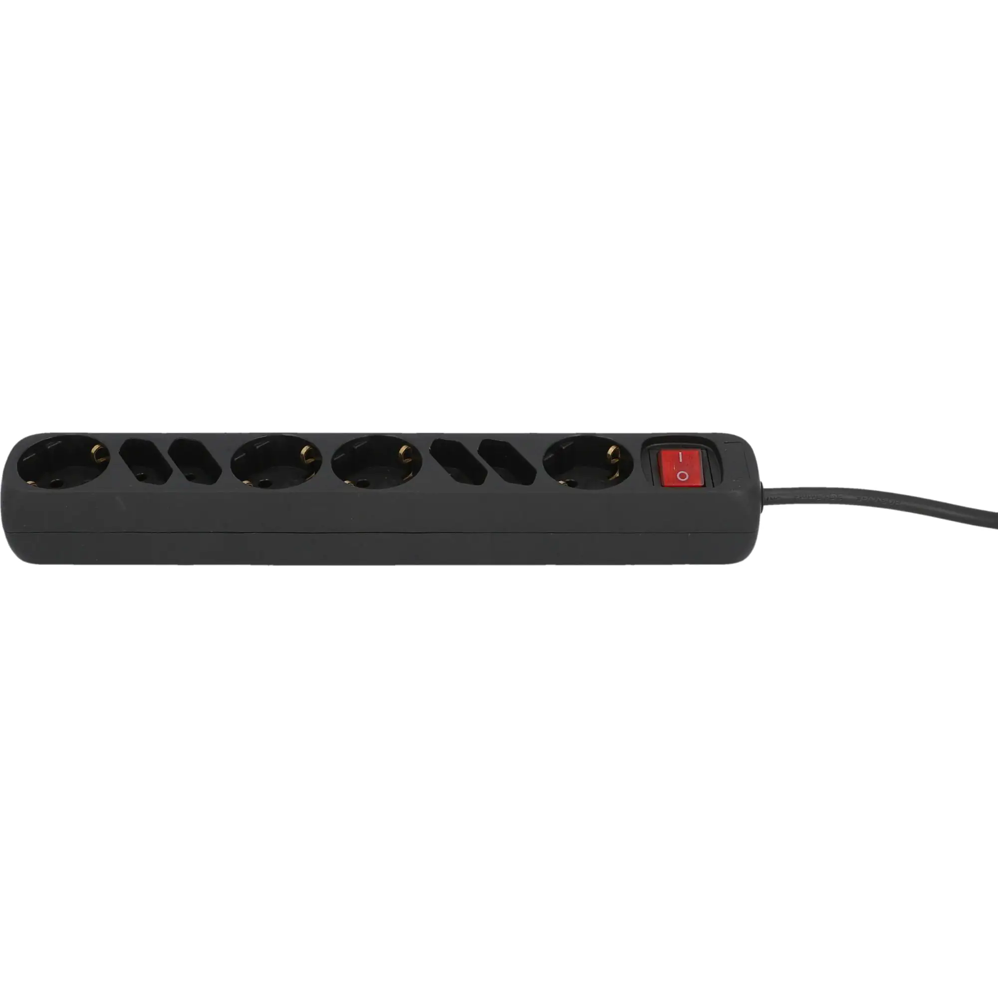 Unitec Steckdosenleiste 4+4-fach 1,4m mit Schalter, schwarz