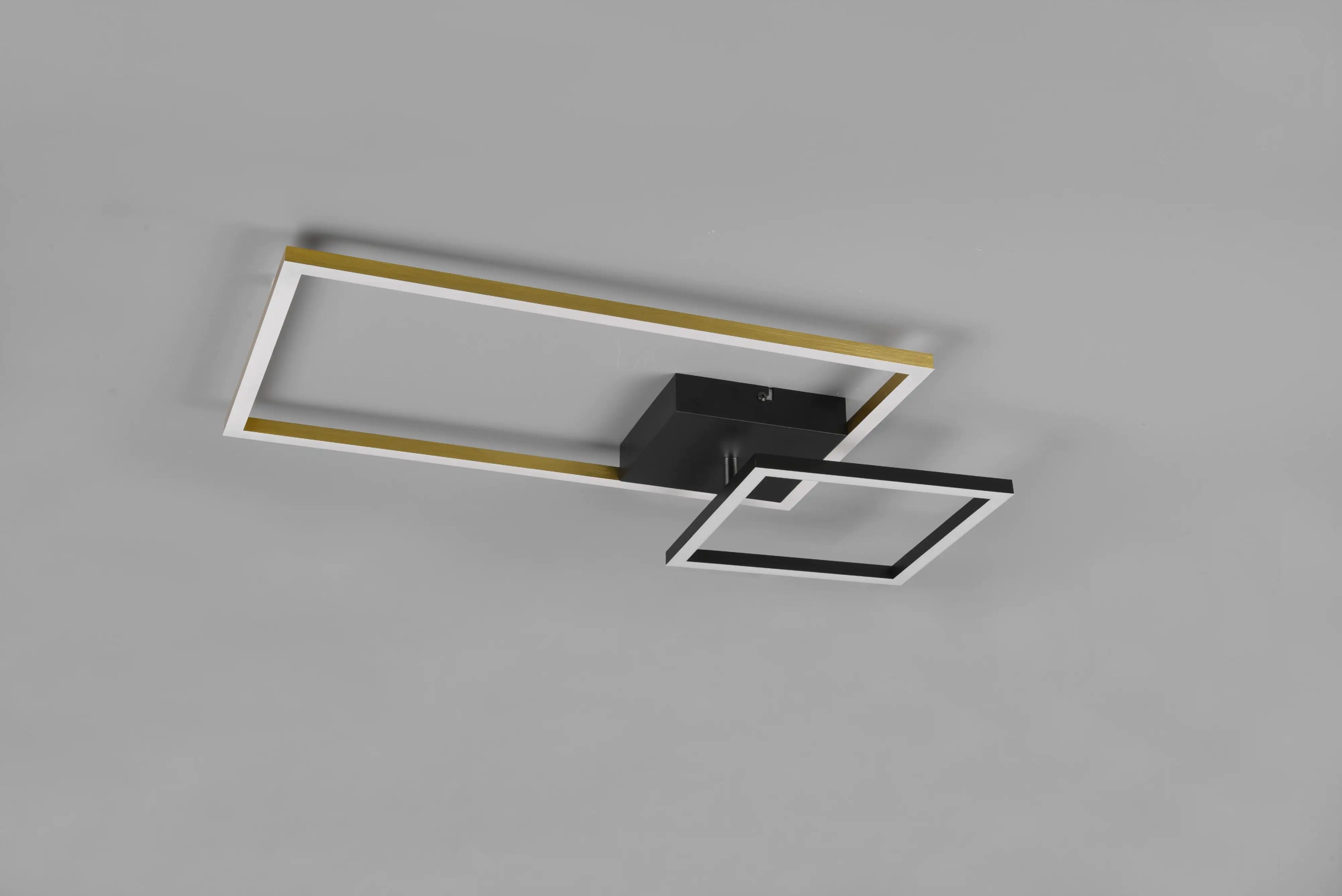 Reality LED Deckenleuchte Padella schwarz, gold, Switch Dimmer, schwenkbar