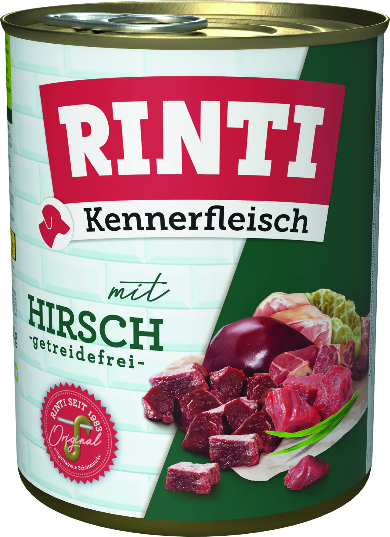 Rinti Kennerfleisch Hundenassfutter Adult getreidefrei 800 g Hirsch bei Kartonabnahme