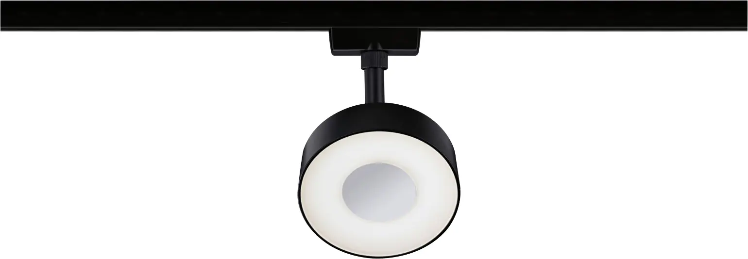 Paulmann URail LED Einzelspot Circle schwarz matt 9,8 x 15,4 cm warmweiß
