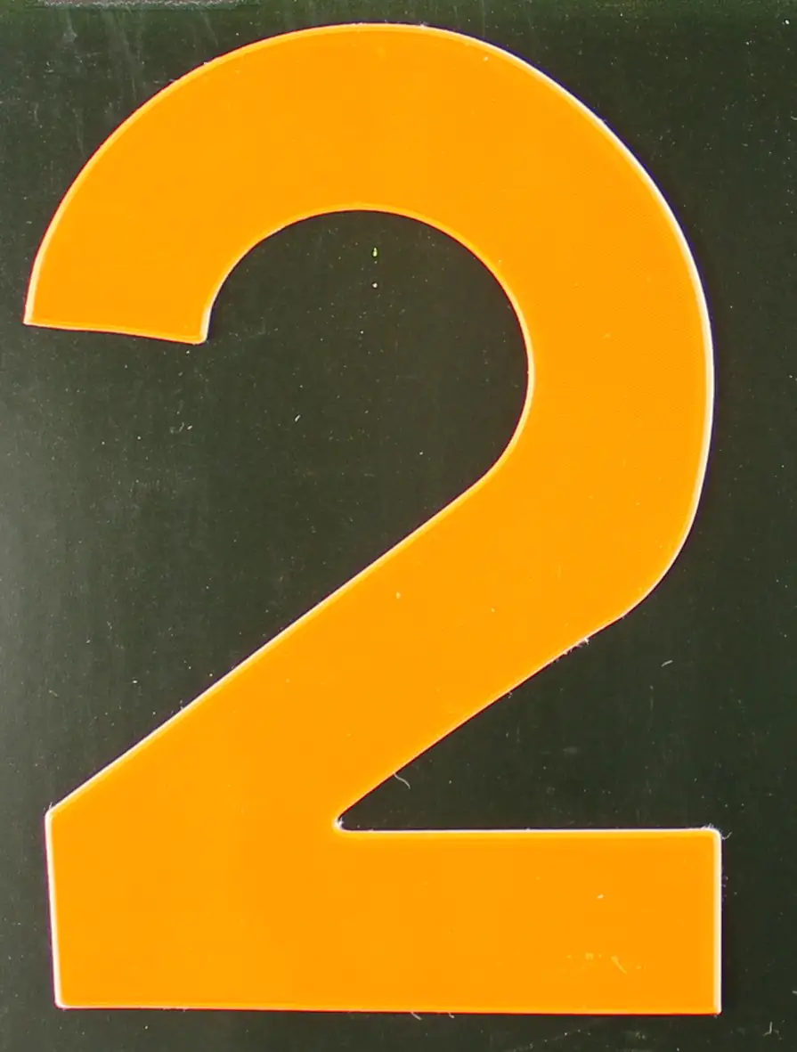 Conacord Reflektierende Klebezahl "2" orange 80 mm