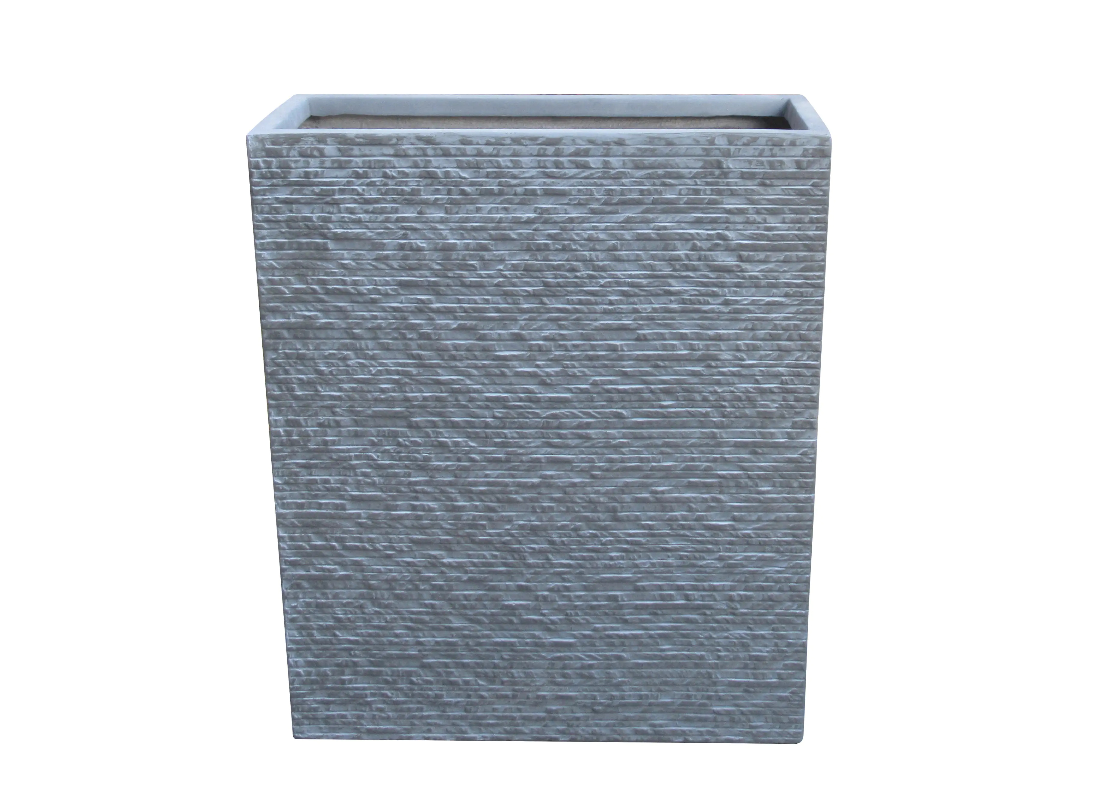 Raumteiler Pflanzgefäß Fiberglas grau 60 x 22 x 72 cm Brick-Optik