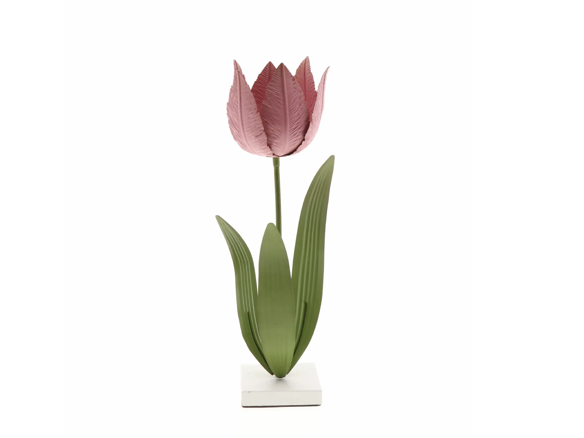 Flamingo Dekofigur Tulpe Ständer Metall 16,5 x 48,5 cm pink