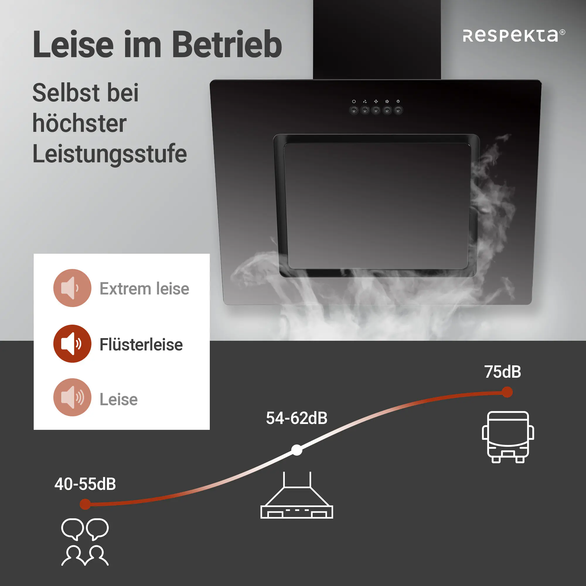 respekta Schräghaube CH22010SBZ 60 cm