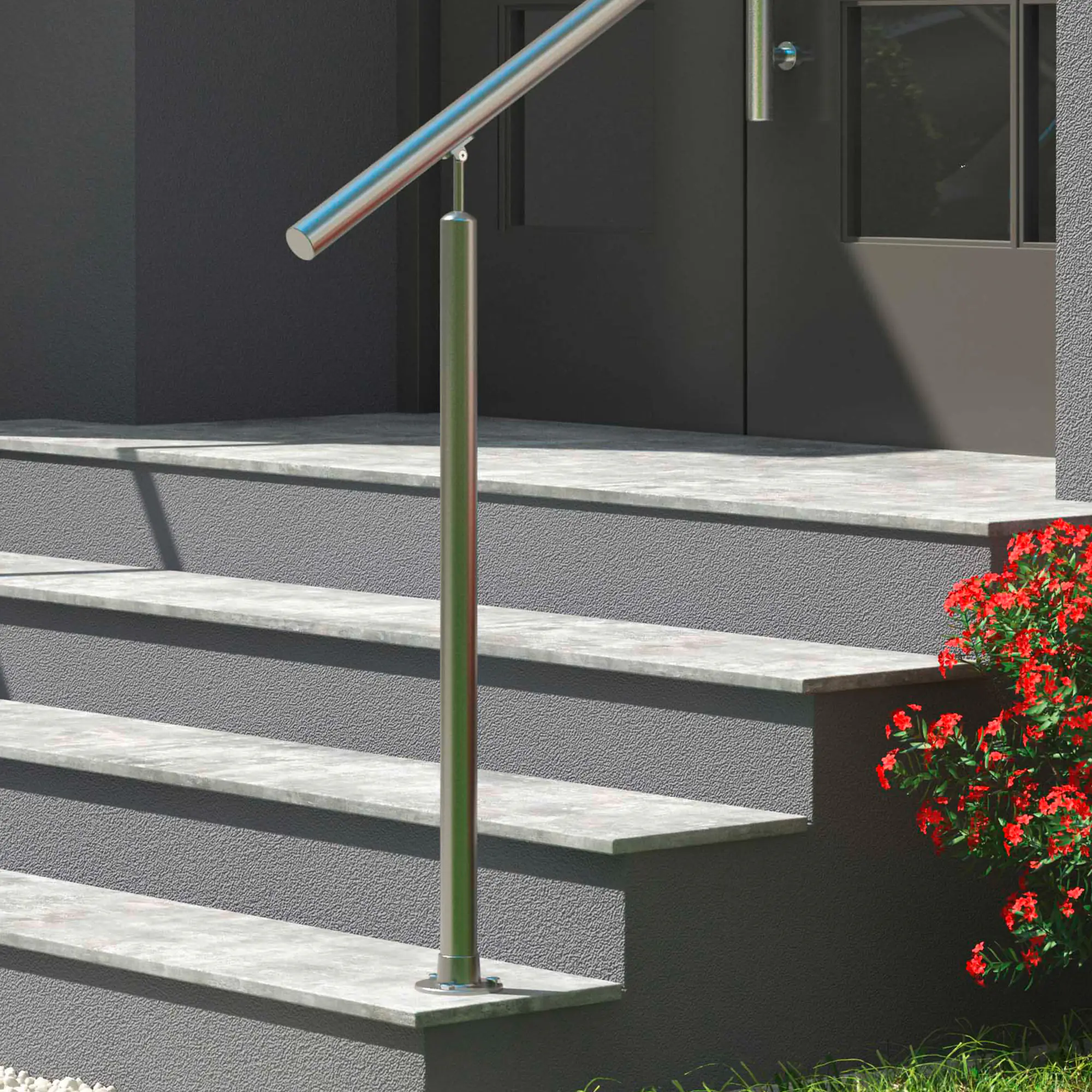DOLLE Eingangsgeländer PS 510 Edelstahl 150 cm 1 Pfosten