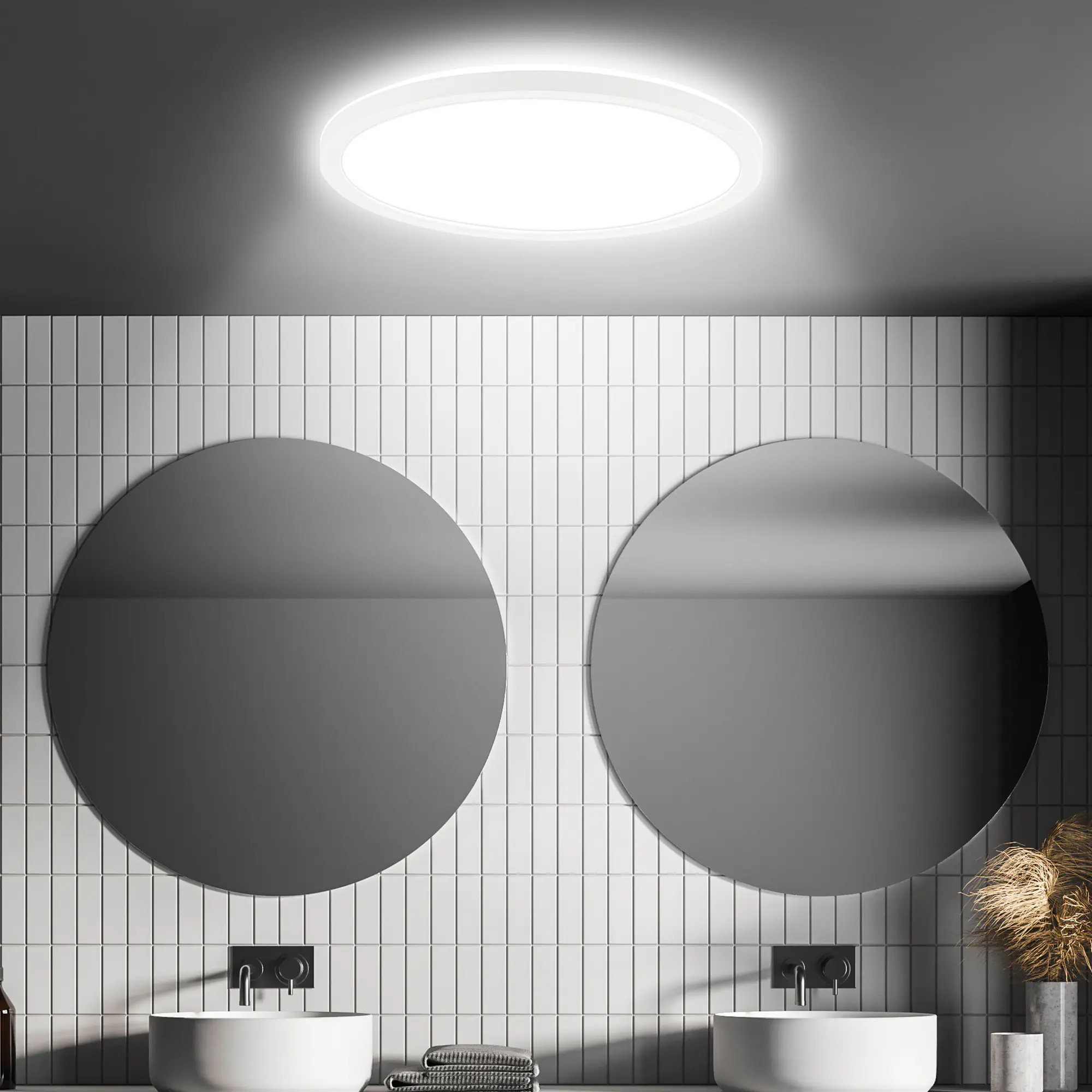 Briloner LED Deckenlampe Move 18W Ø 29cm weiß Bewegungssensor neutralweiß