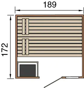 Weka Massivholzsauna Valida Plus Sparset mit Glastür und Fenster