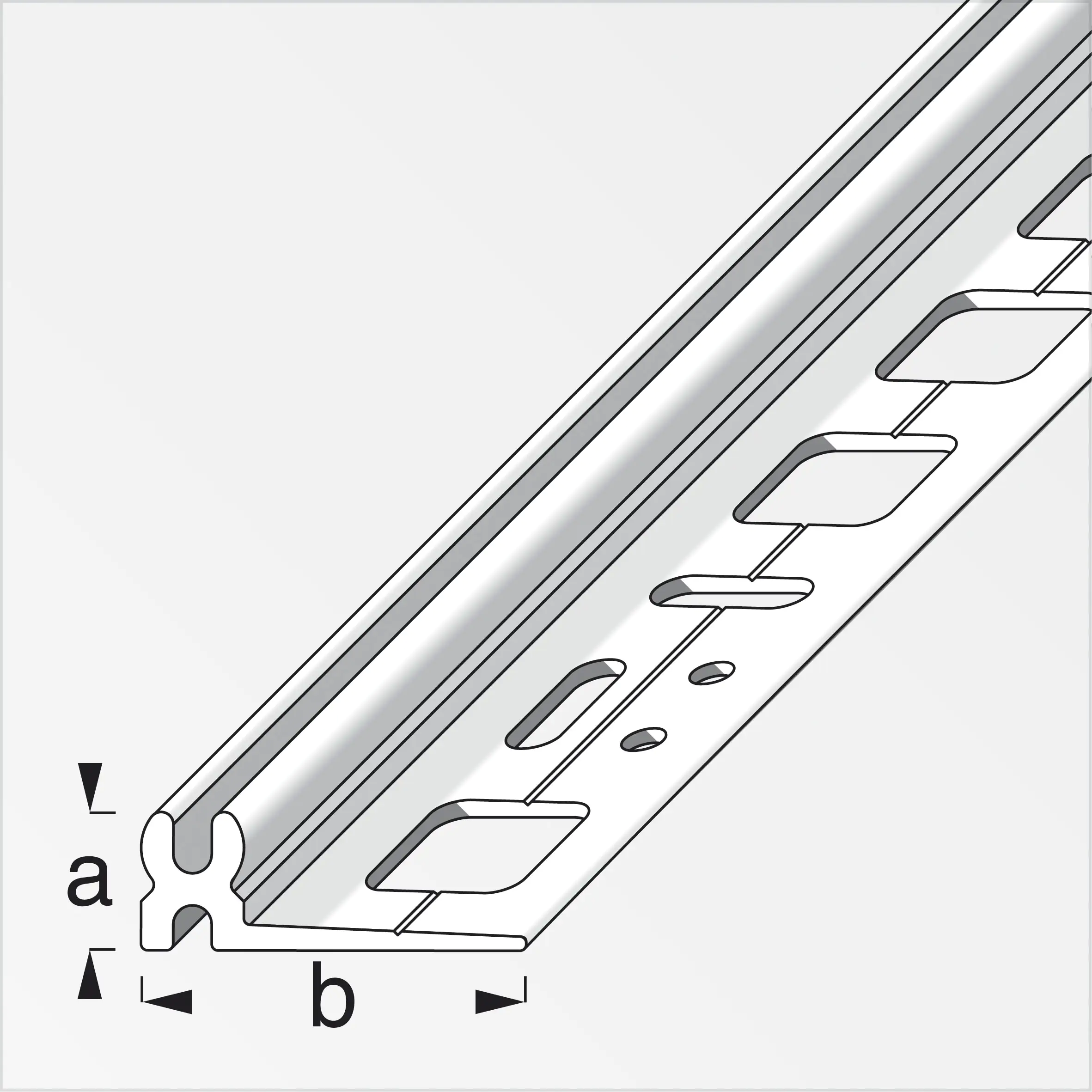 alfer Träger-Profil 1 m, 11 x 30 mm PVC (Kunststoff) glatt elfenbein