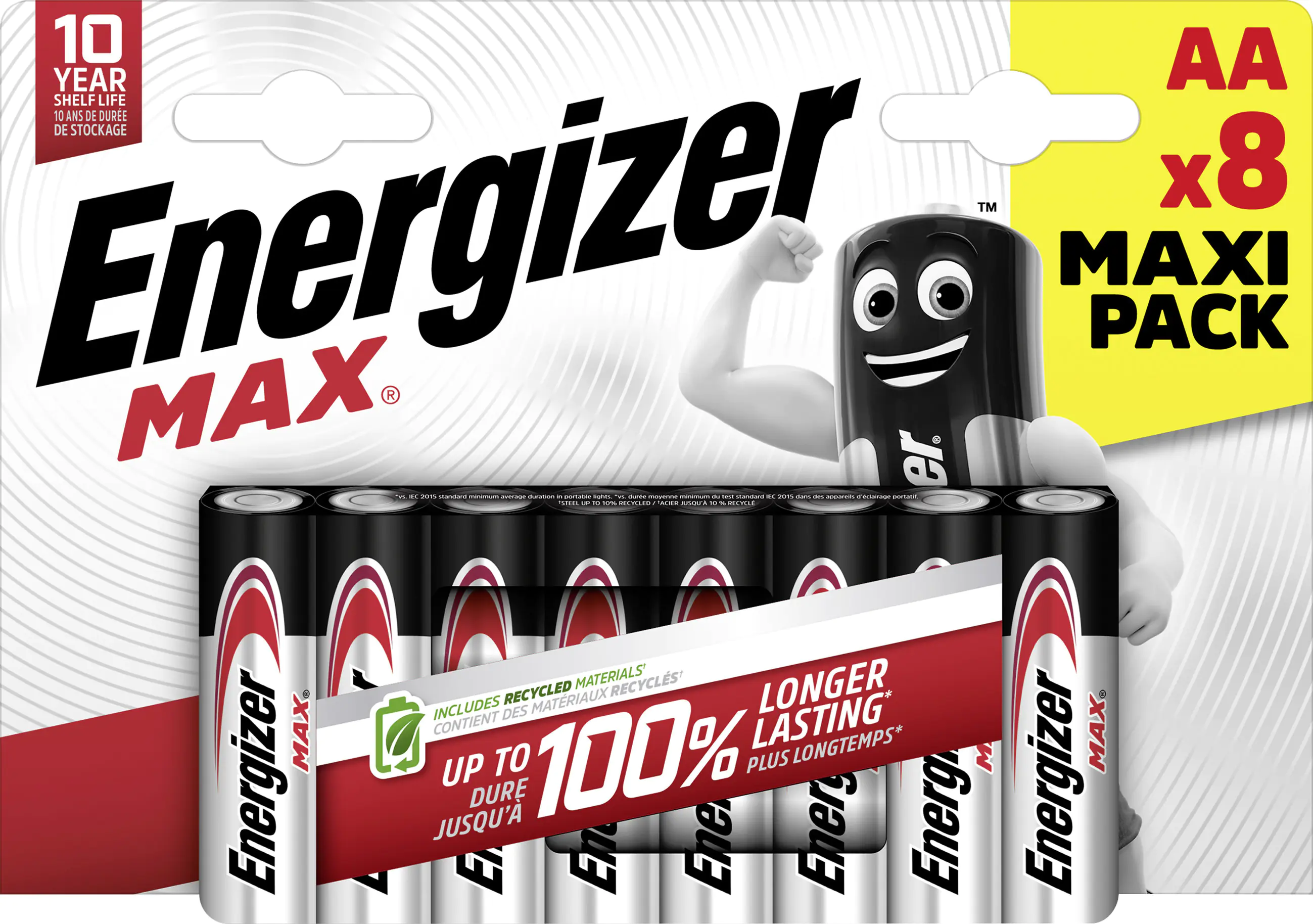 Energizer Max Alkaline Batterie Mignon AA 1,5 V, 8er Pack