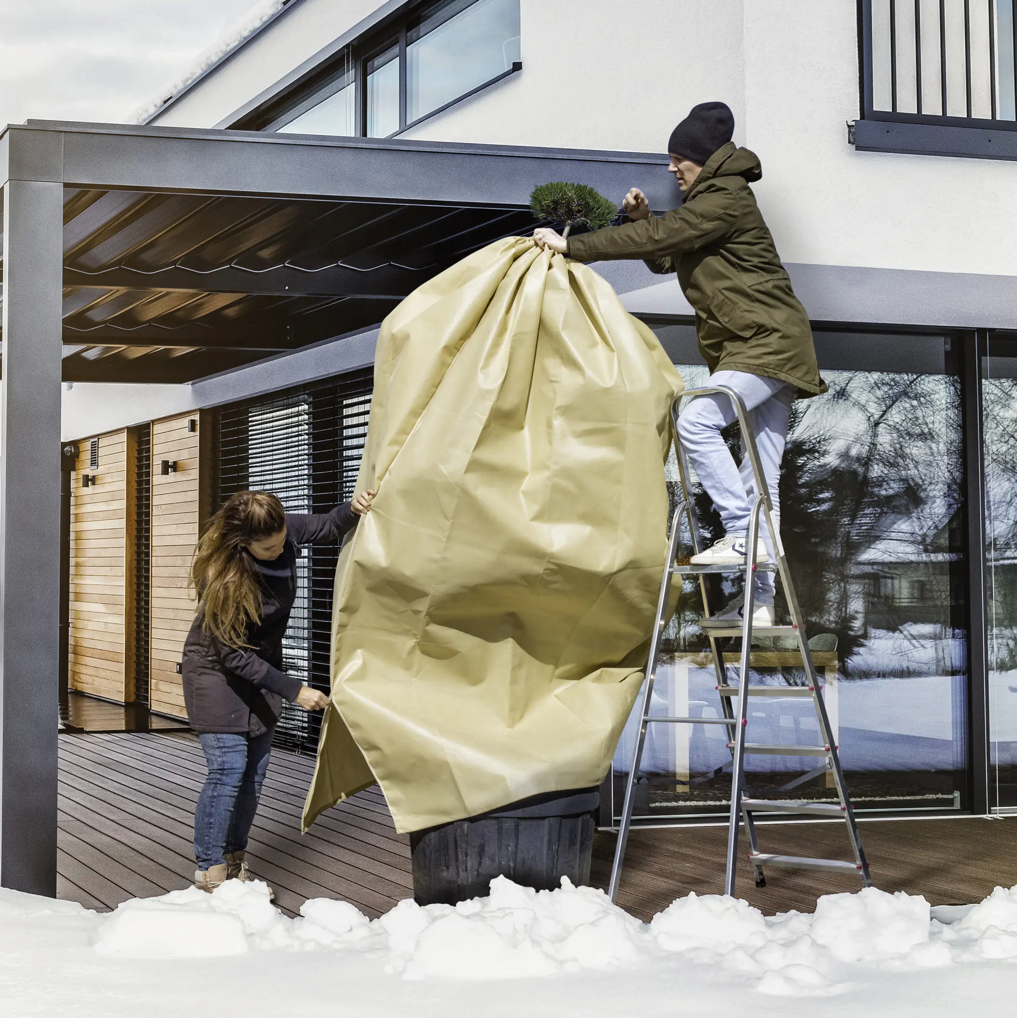 Windhager Vliesmantel Super-Protect XL 1,9 x 2,4 m, beige