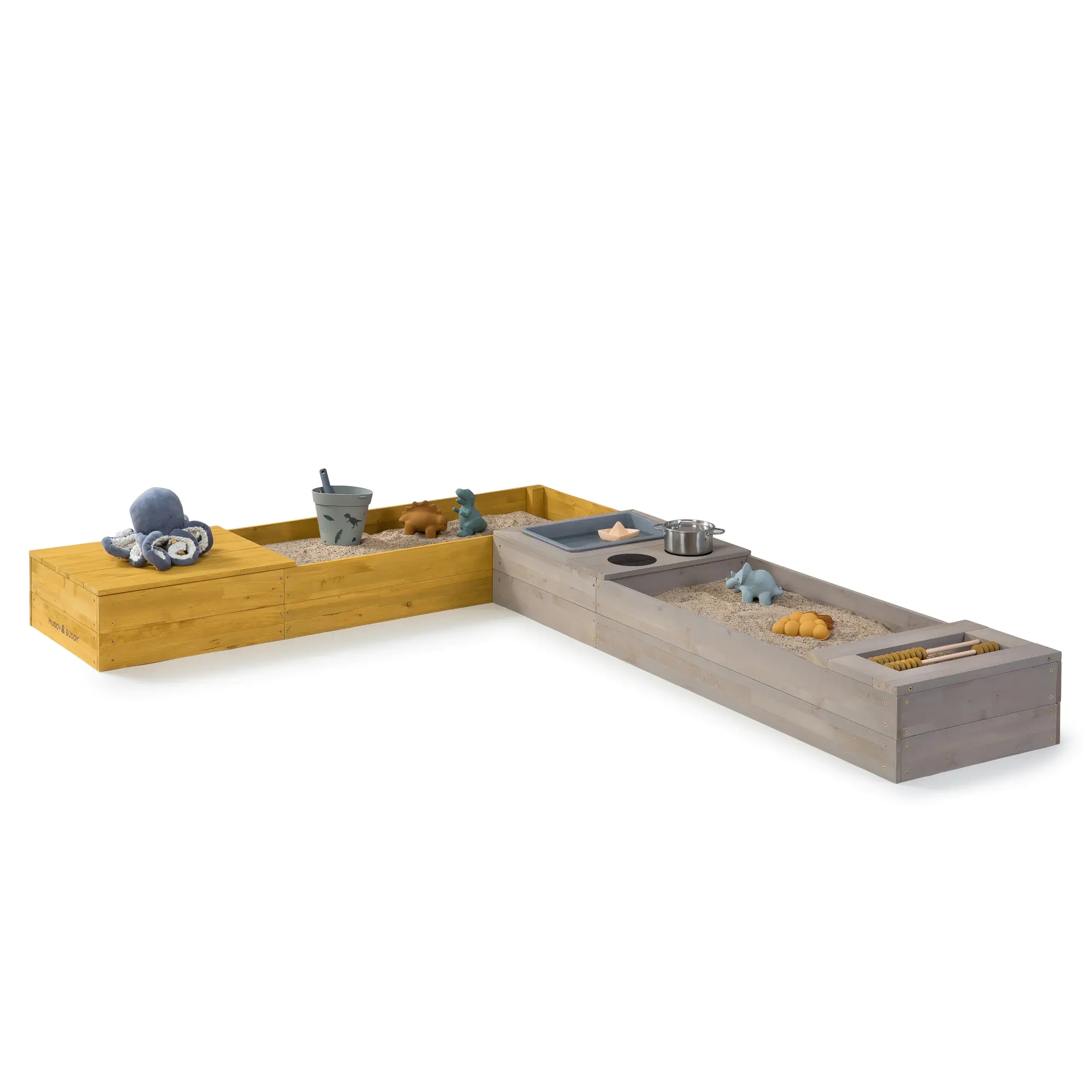 Muddy Buddy Sandkasten Flexy Style 150 x 90 x 20 cm / 2x (150 x 45 x 20) cm