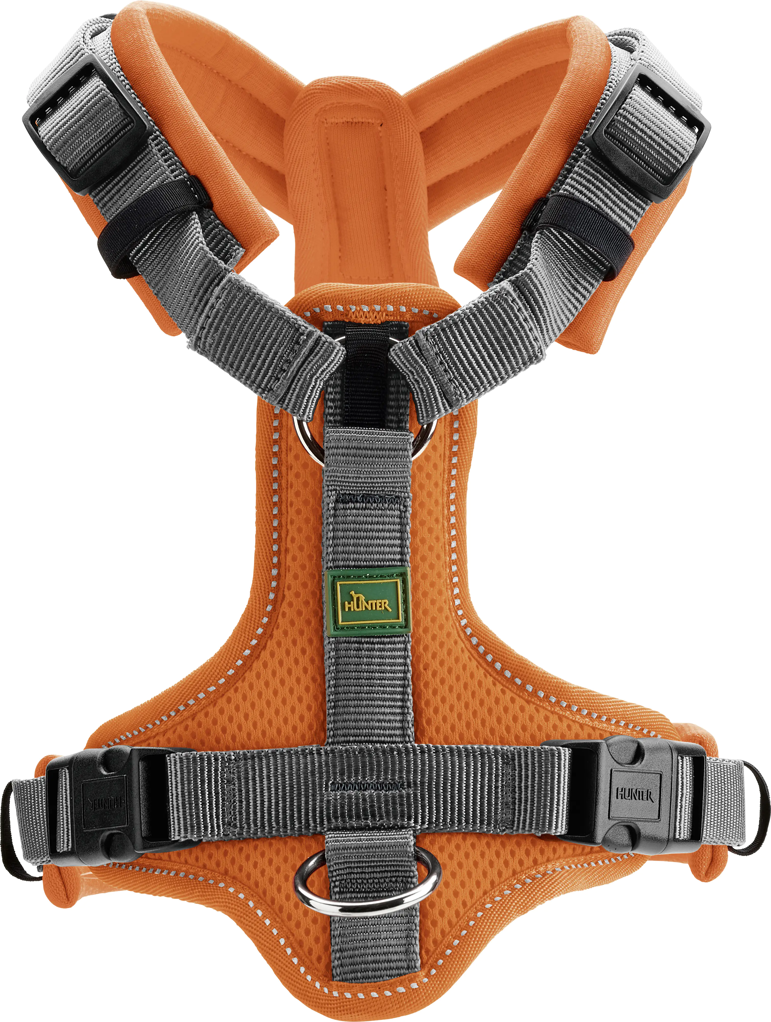 Hunter Hundegeschirr Maldon XS-S orange/grau