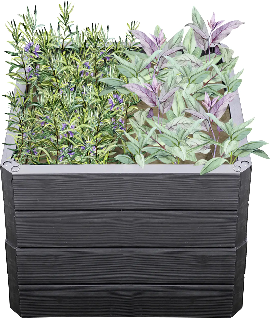 Garantia Hochbeet Ergo Quadro S 50 60 x 60 x 50 cm, wood, Wassersystem