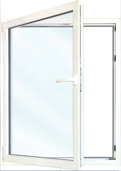 Meeth Fenster 100 x 150 cm DIN links 1 flügelig Dreh-Kipp weiß/golden Oak