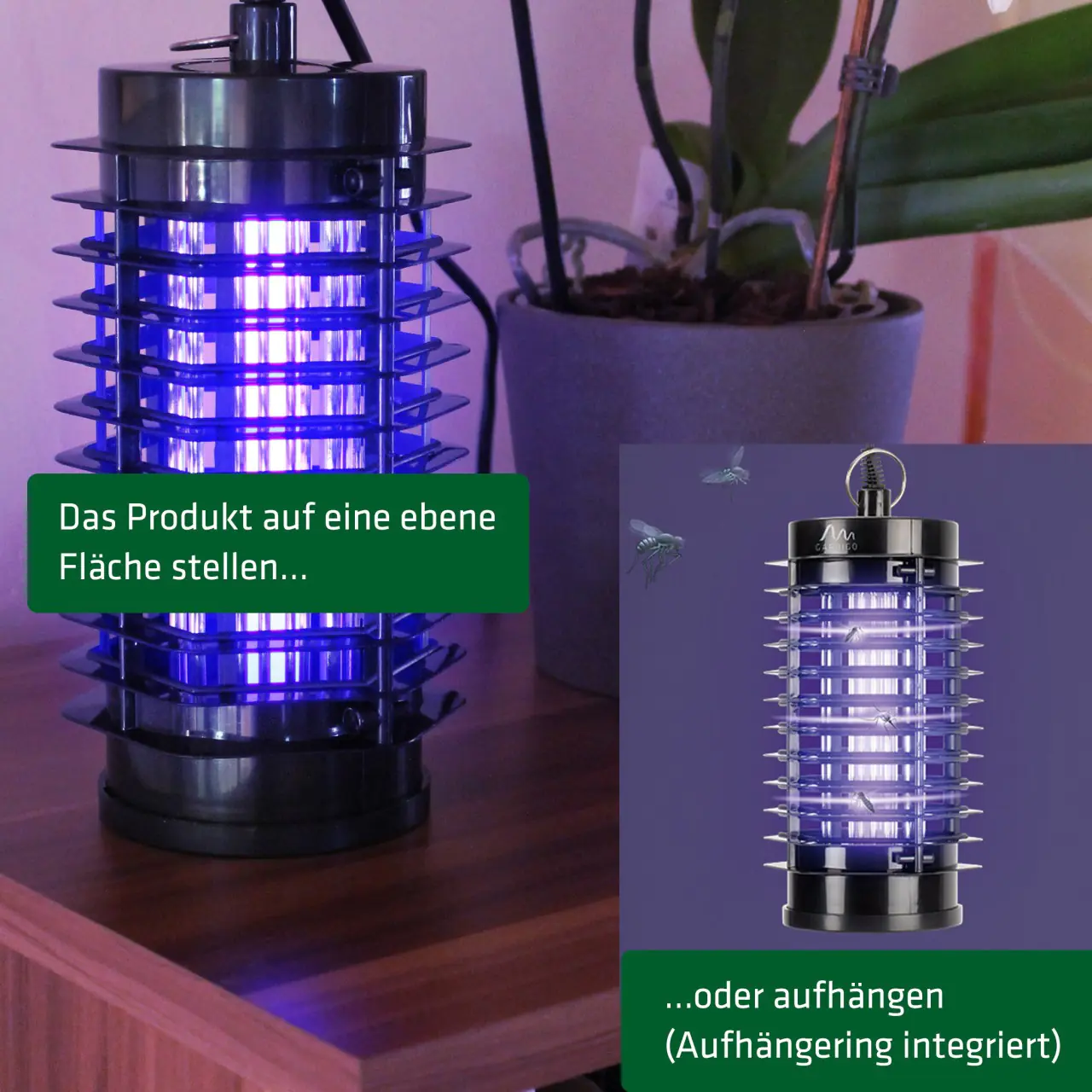 Gardigo Fluginsekten- Vernichter 25 m² mit UV-Licht