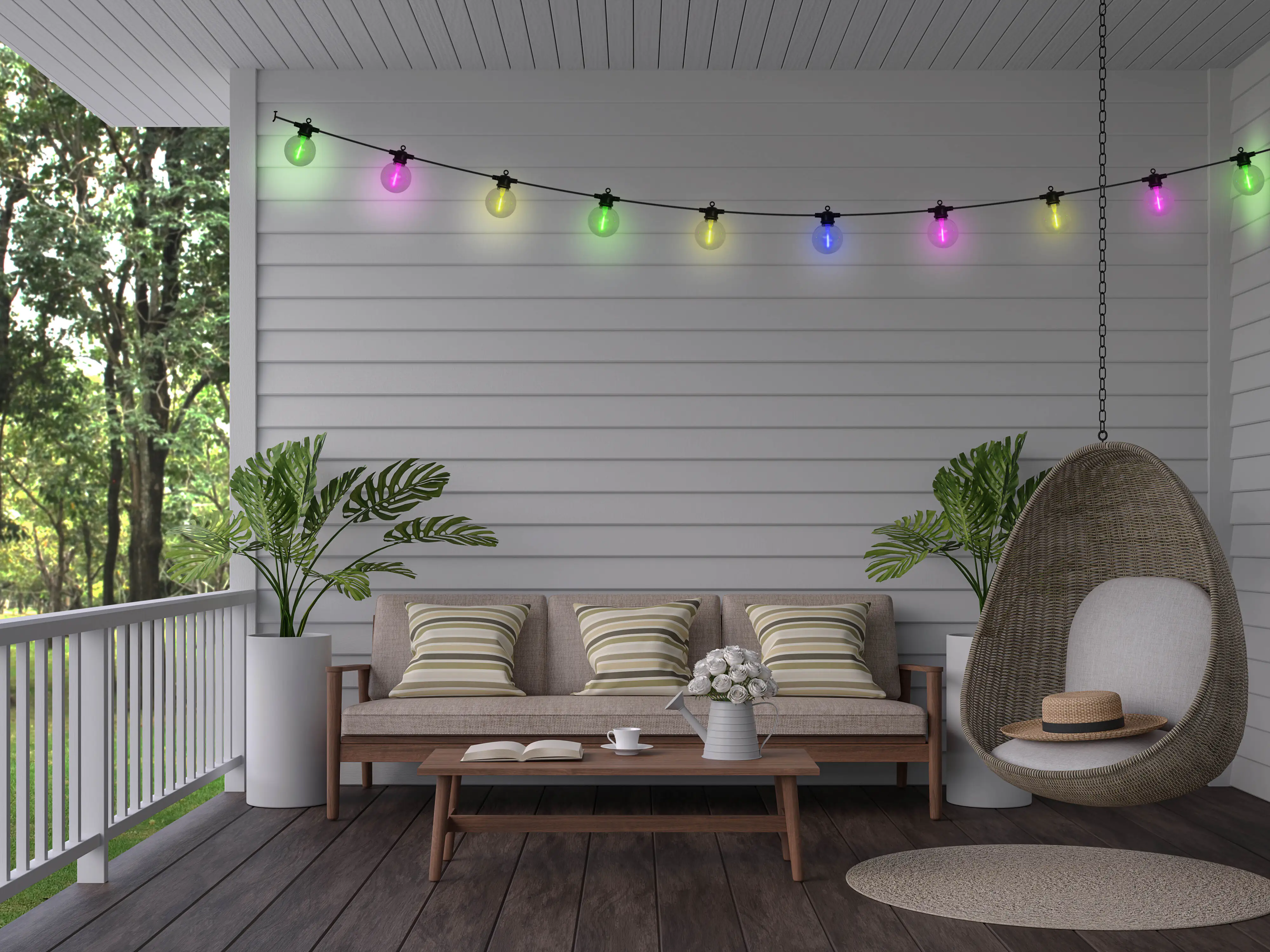 Light & More 10er LED Solar-Lichterkette 10 m mehrfarbig/neon