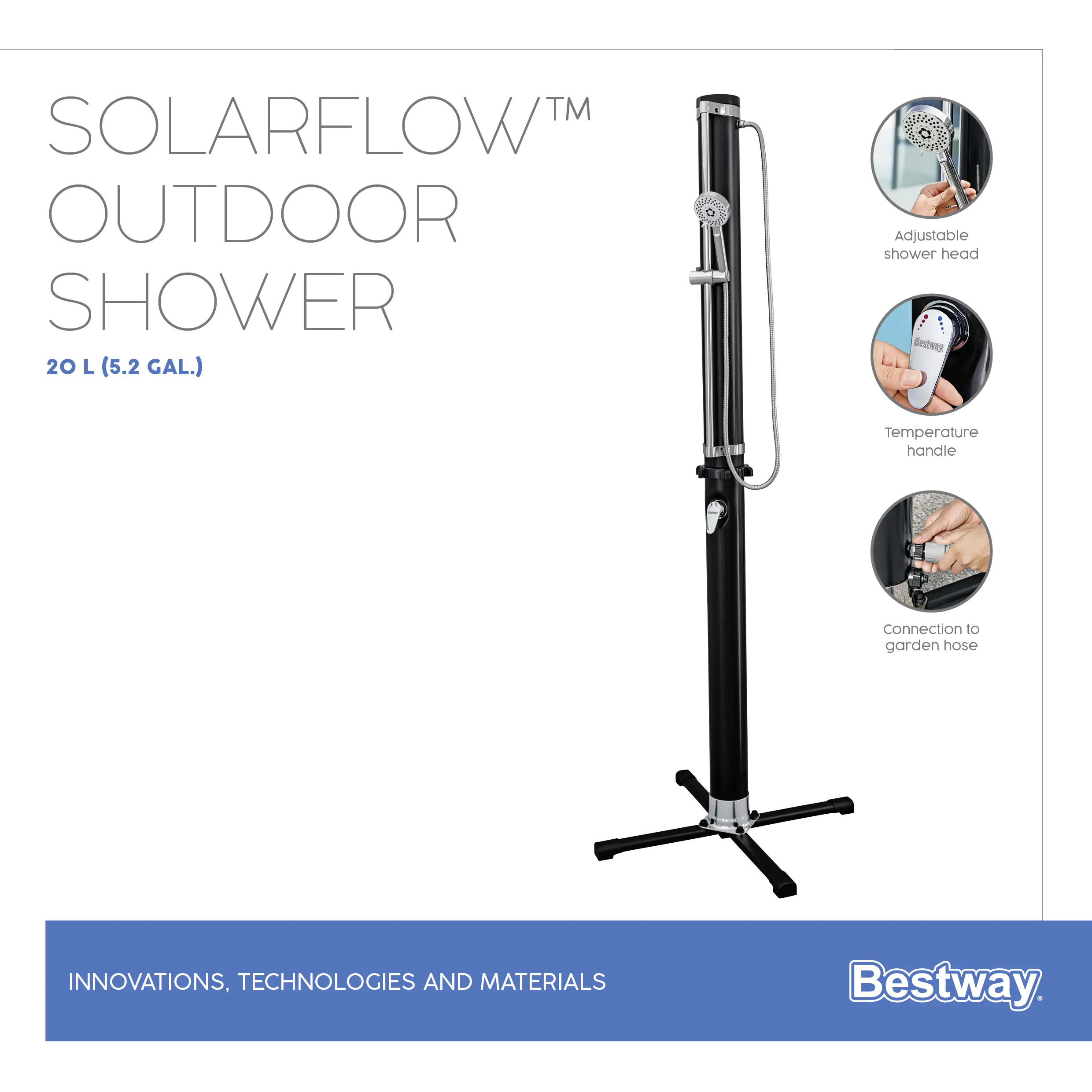 Bestway Gartendusche Solarflow 20 Liter