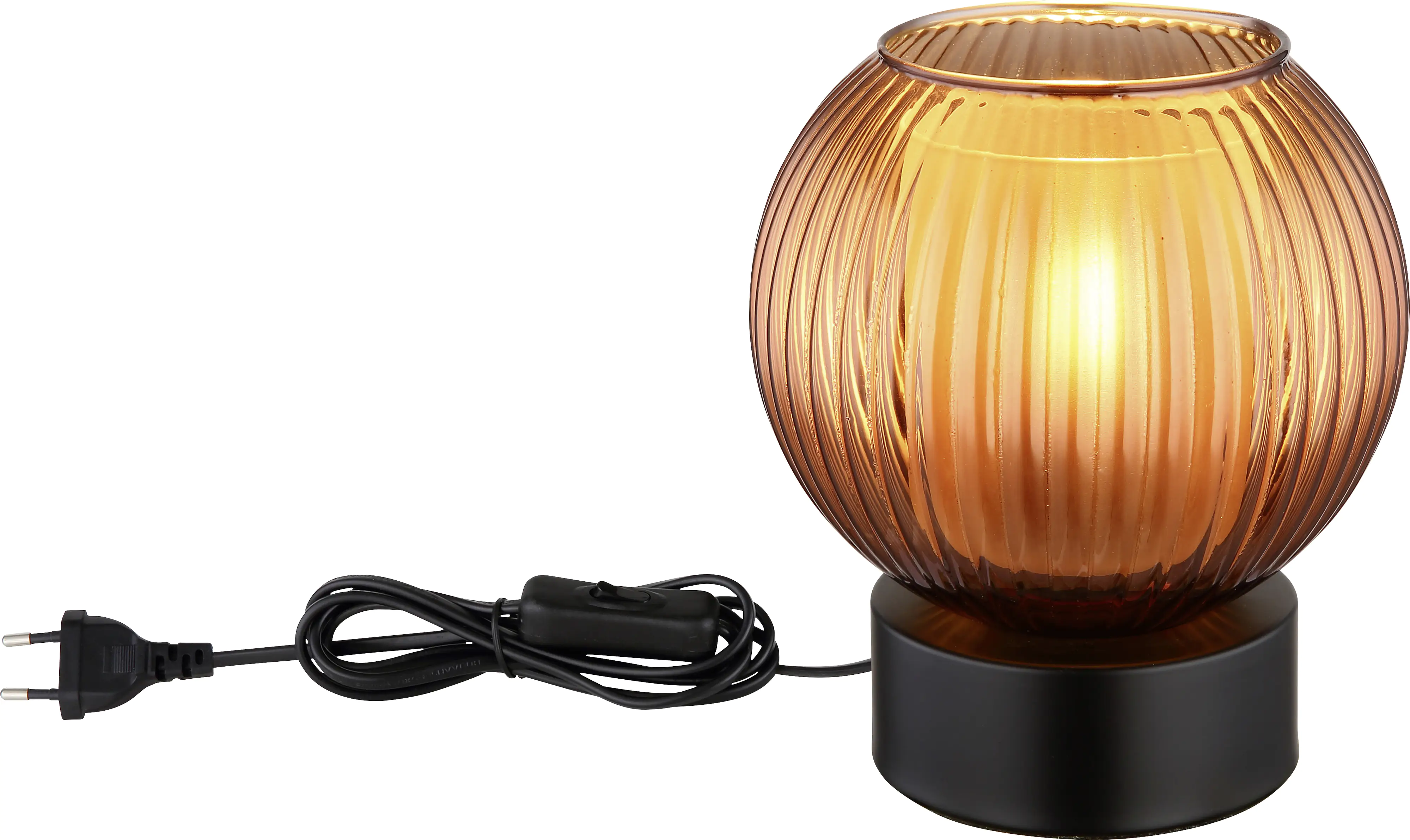 Globo Tischleuchte Zumba schwarz bronze 17 x 15 cm
