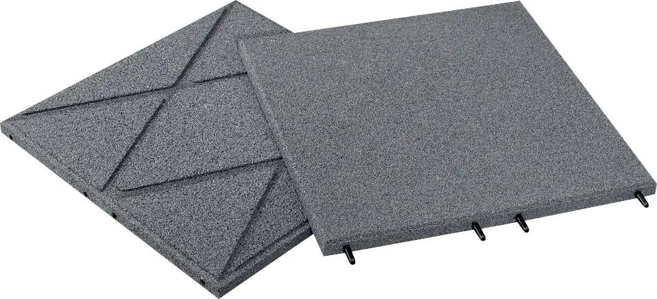 Fallschutzmatte grau 500 x 500 x 30 mm
