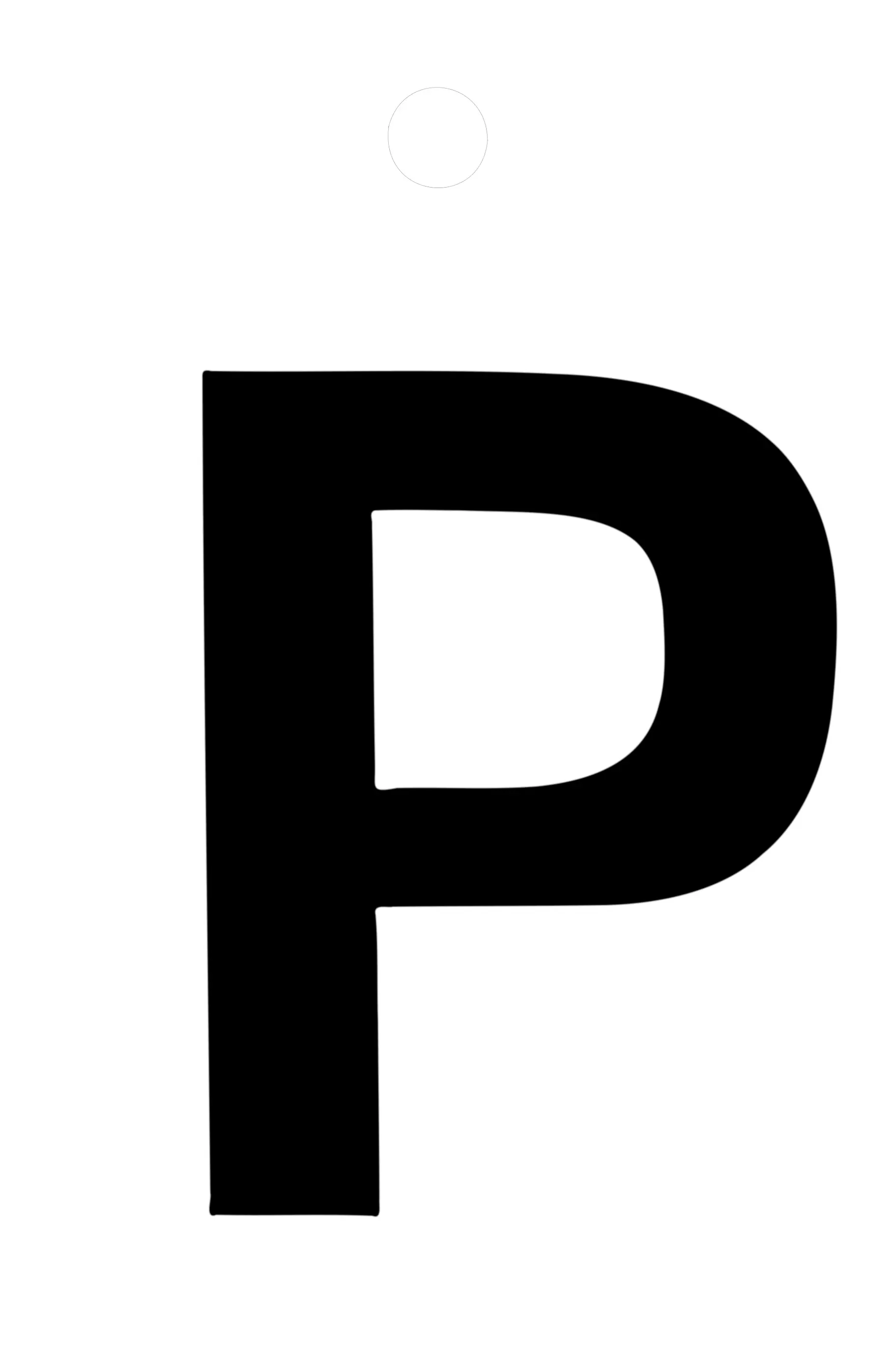 Conmetall Aufkleber Buchstabe P PVC 3,5 x 3,5 cm schwarz 