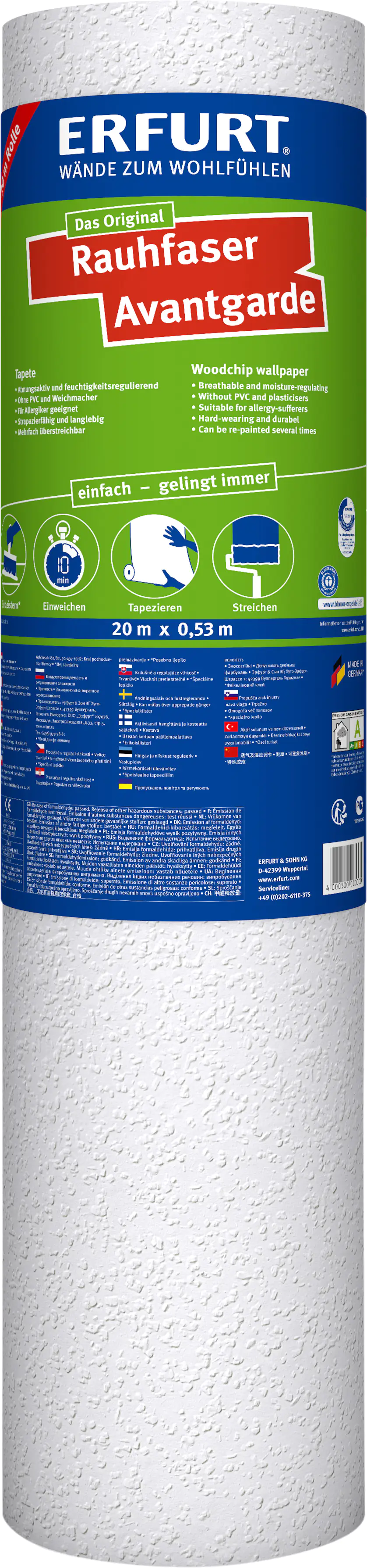 Erfurt Rauhfaser Avantgarde weiß 20 x 0,53 m