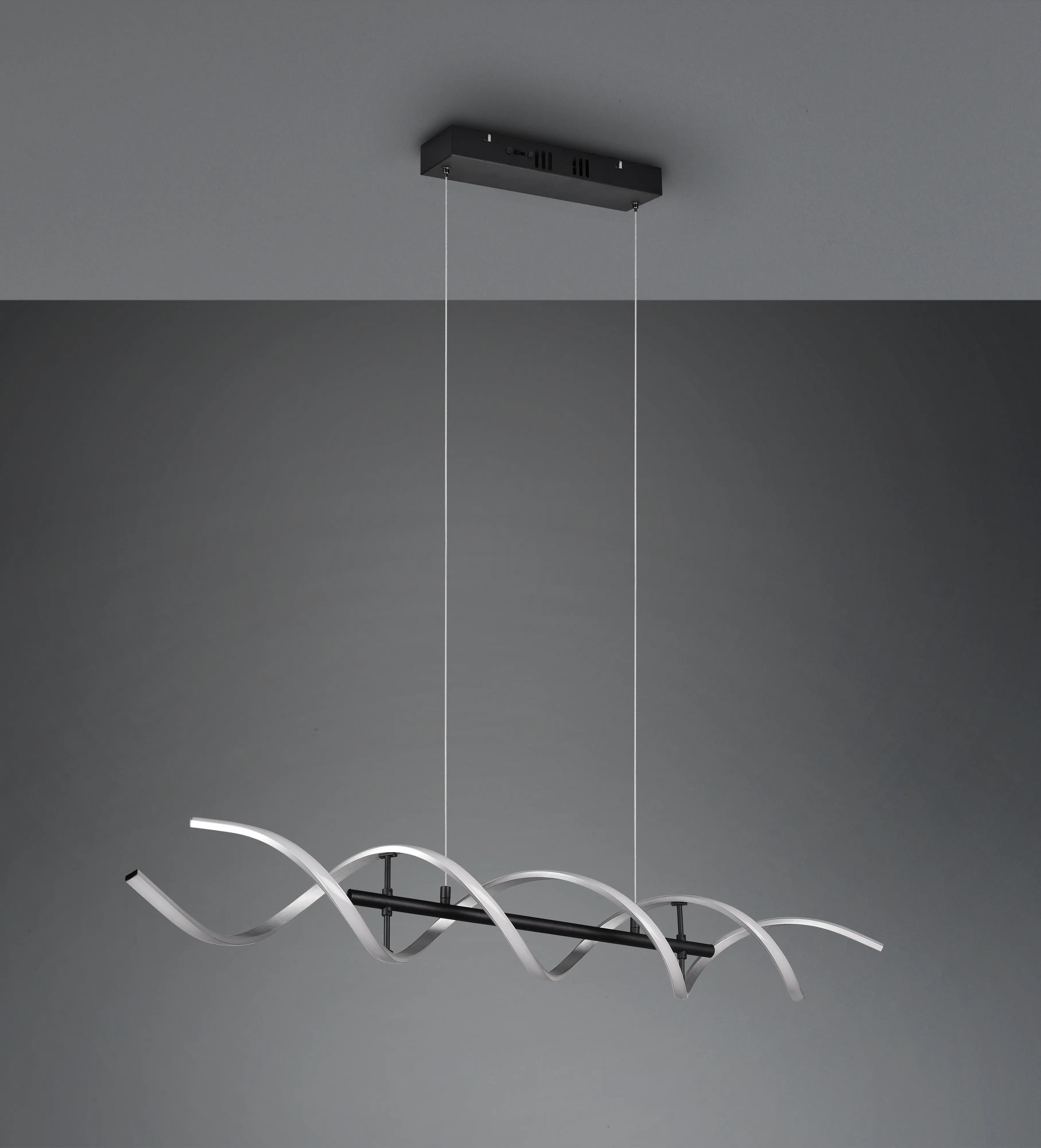 Trio LED-Pendelleuchte Sequence 150 x 104,5 cm warmweiß-neutralweiß aluminium dimmbar