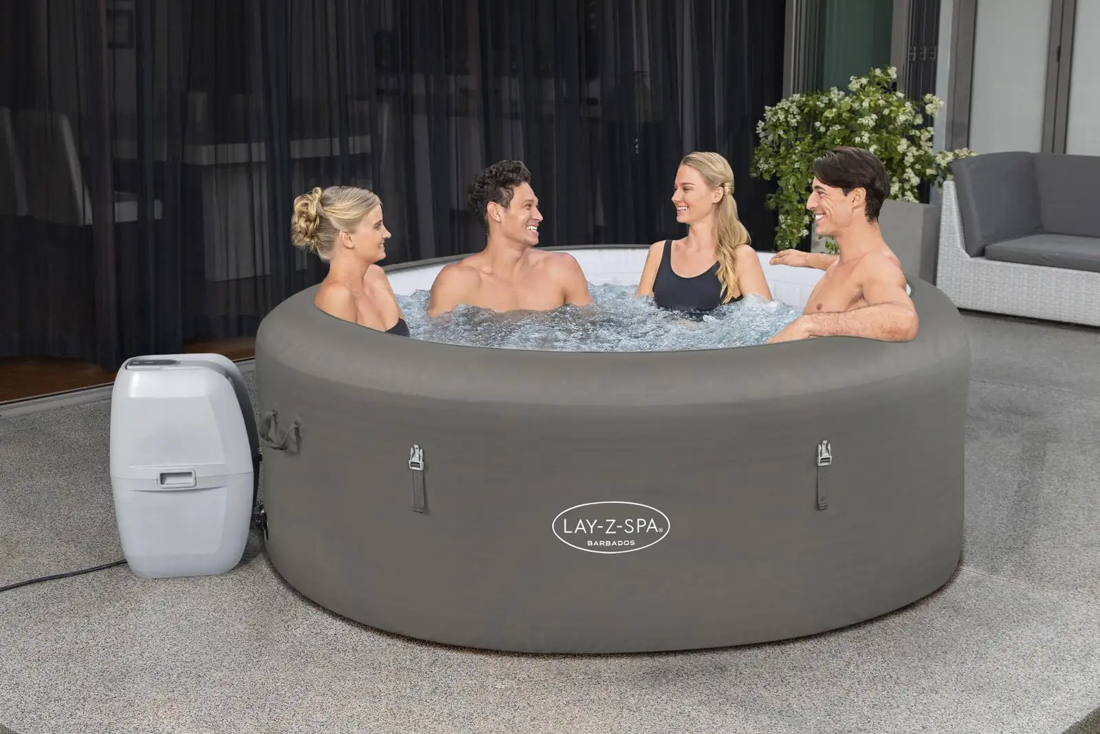 Bestway® LAY-Z-SPA® WLAN-Whirlpool Barbados AirJet 180 x 66 cm