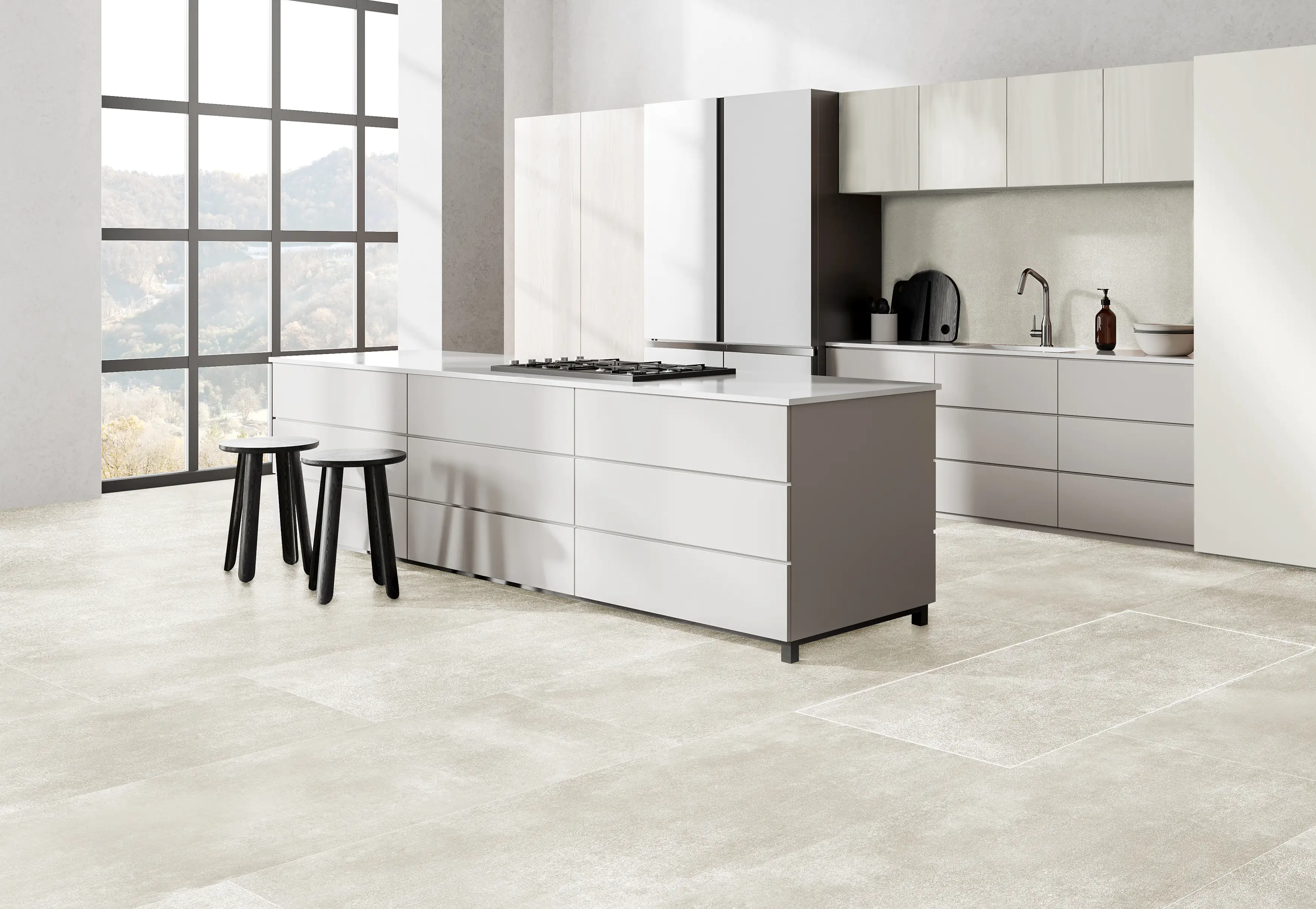 Bodenfliese Feinsteinzeug Marte  60 x 120 cm weiß