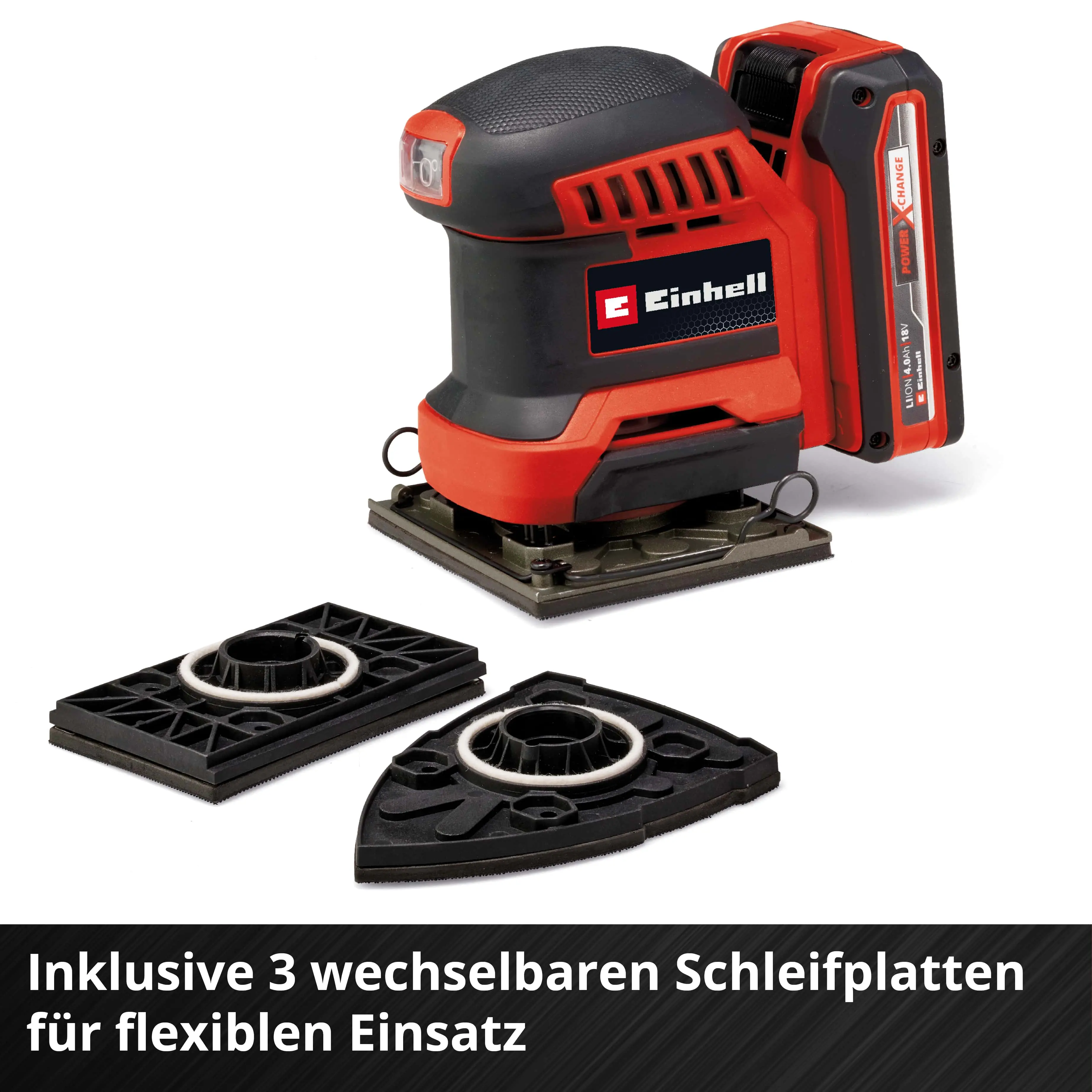 Einhell Expert Akku-Faustschleifer TE-OS 18/113 3X  Li Solo