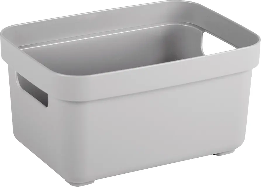 Sunware Aufbewahrungsbox Sigma Home mit Griffen 18 x 13 cm 2,5 L hellgrau