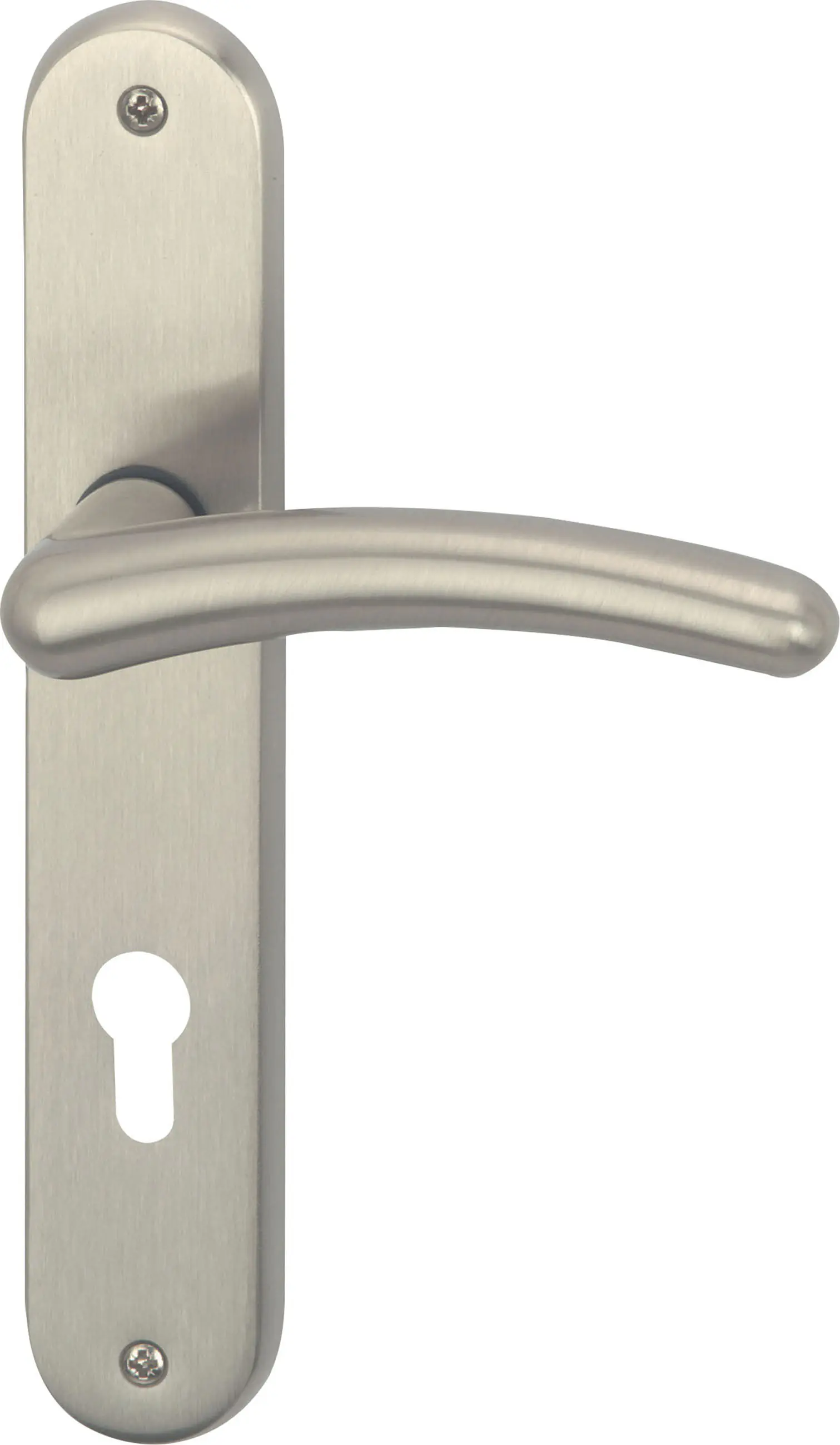 Südmetall Türgriff-Garnitur Langschild Franziska BB Messing satiniert silber 225 x 40 mm