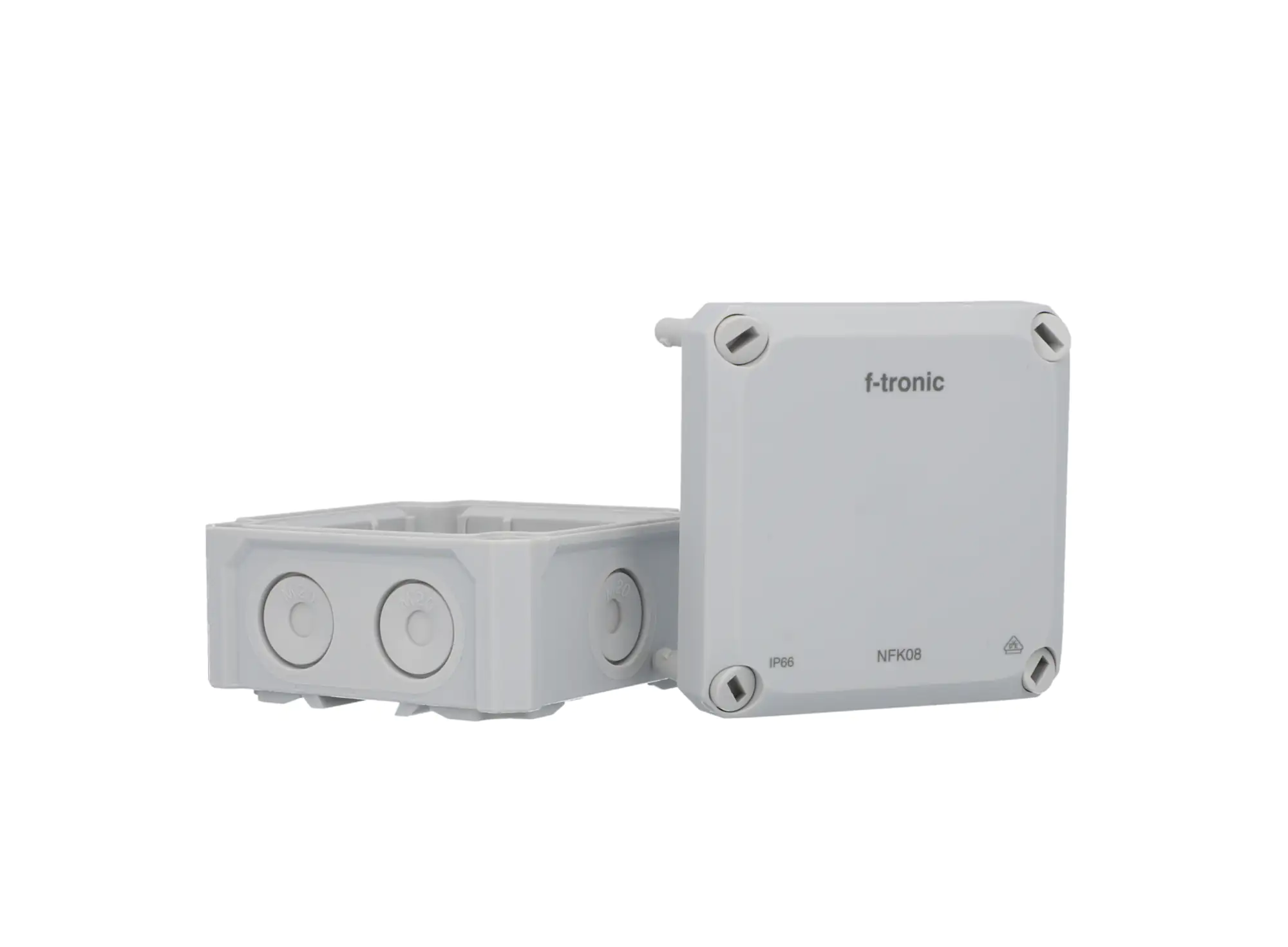 Abzweigkasten Aufputz IP66 mit Klemmleiste 85x85x54mm grau