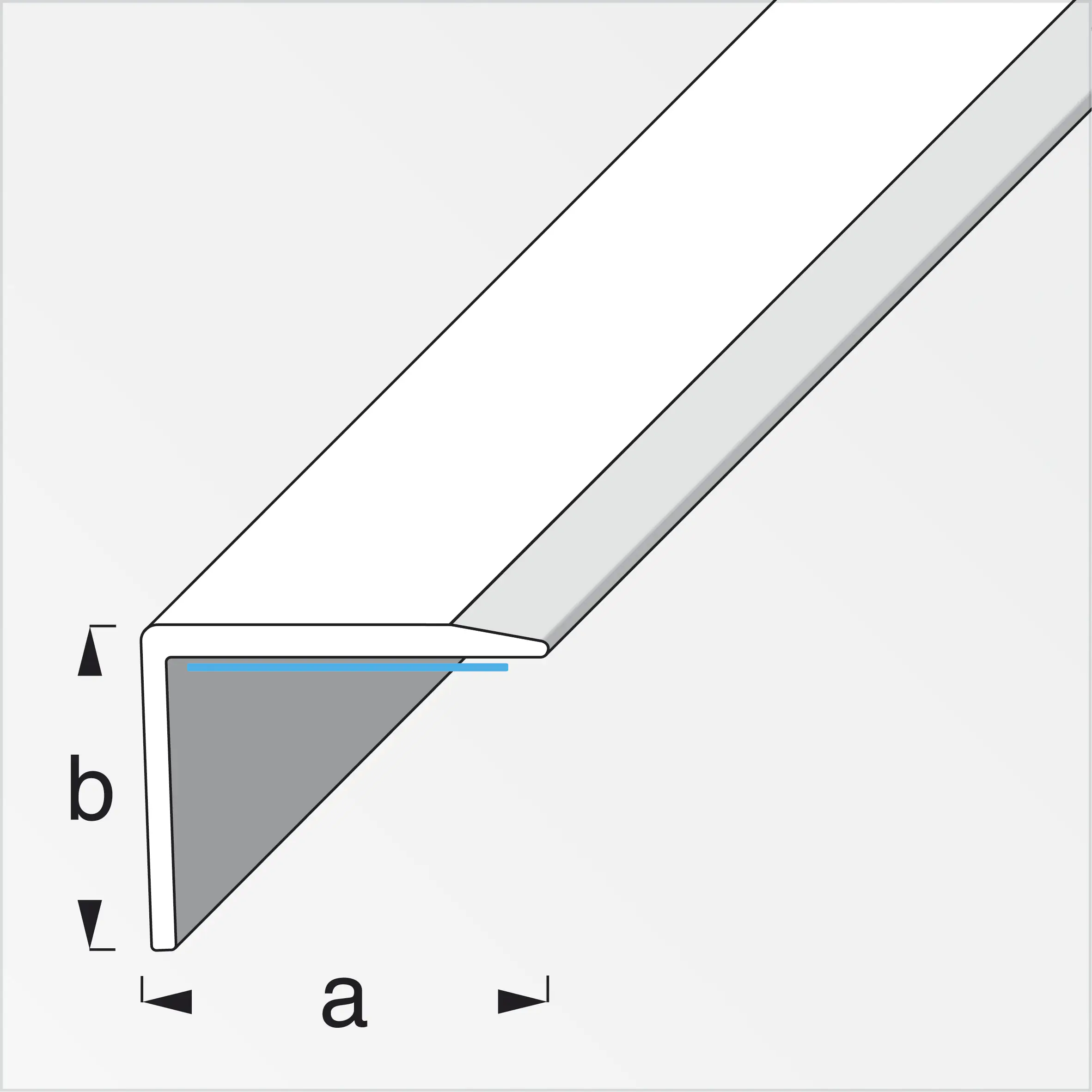 alfer Winkel-Abschluss-Profil 1 m, 25 x 8 mm PVC (Kunststoff) glatt buche