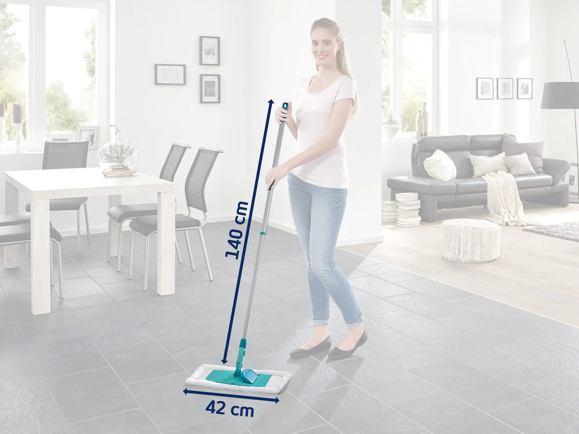 Leifheit Bodenwischer Classic XL microfibre Telescope